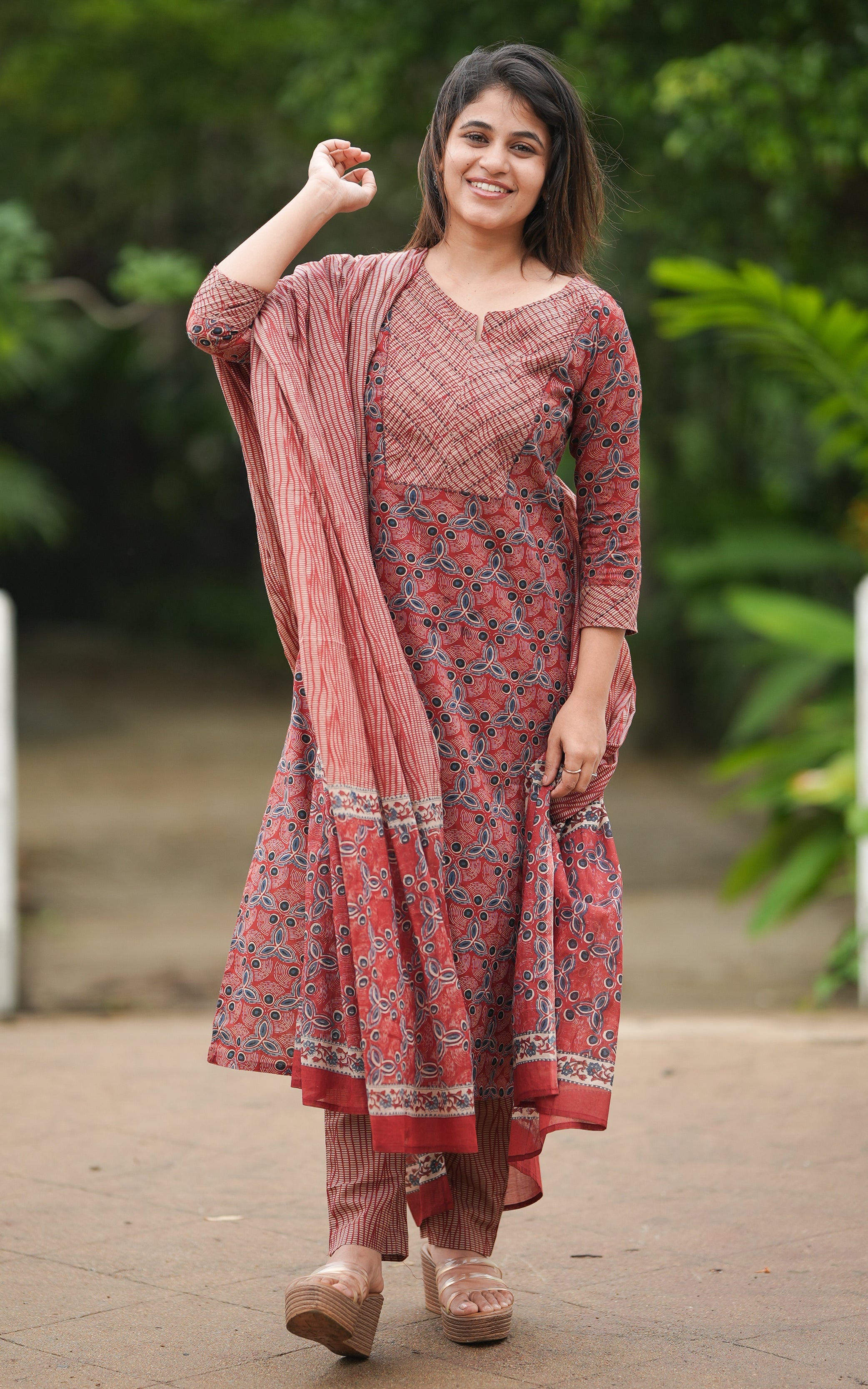 Nishidha Maroon (Kurti+Pant+Dupatta) KURTIS instore