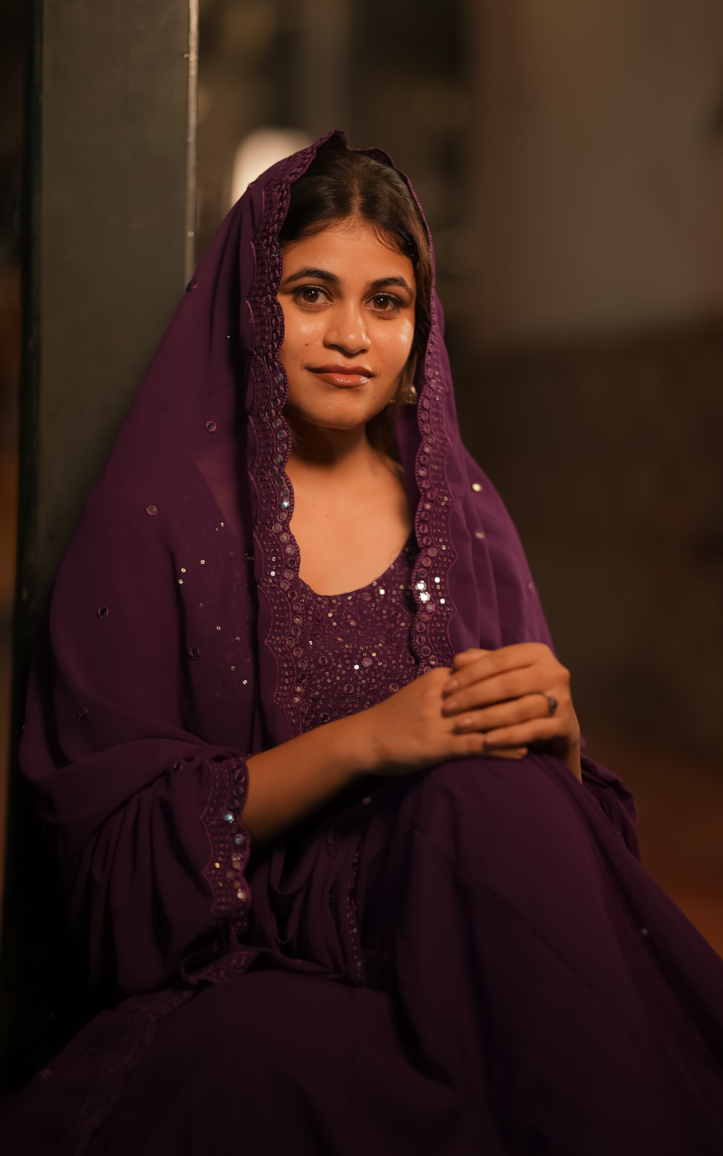 Shijina Purple (Kurti+Dupatta)