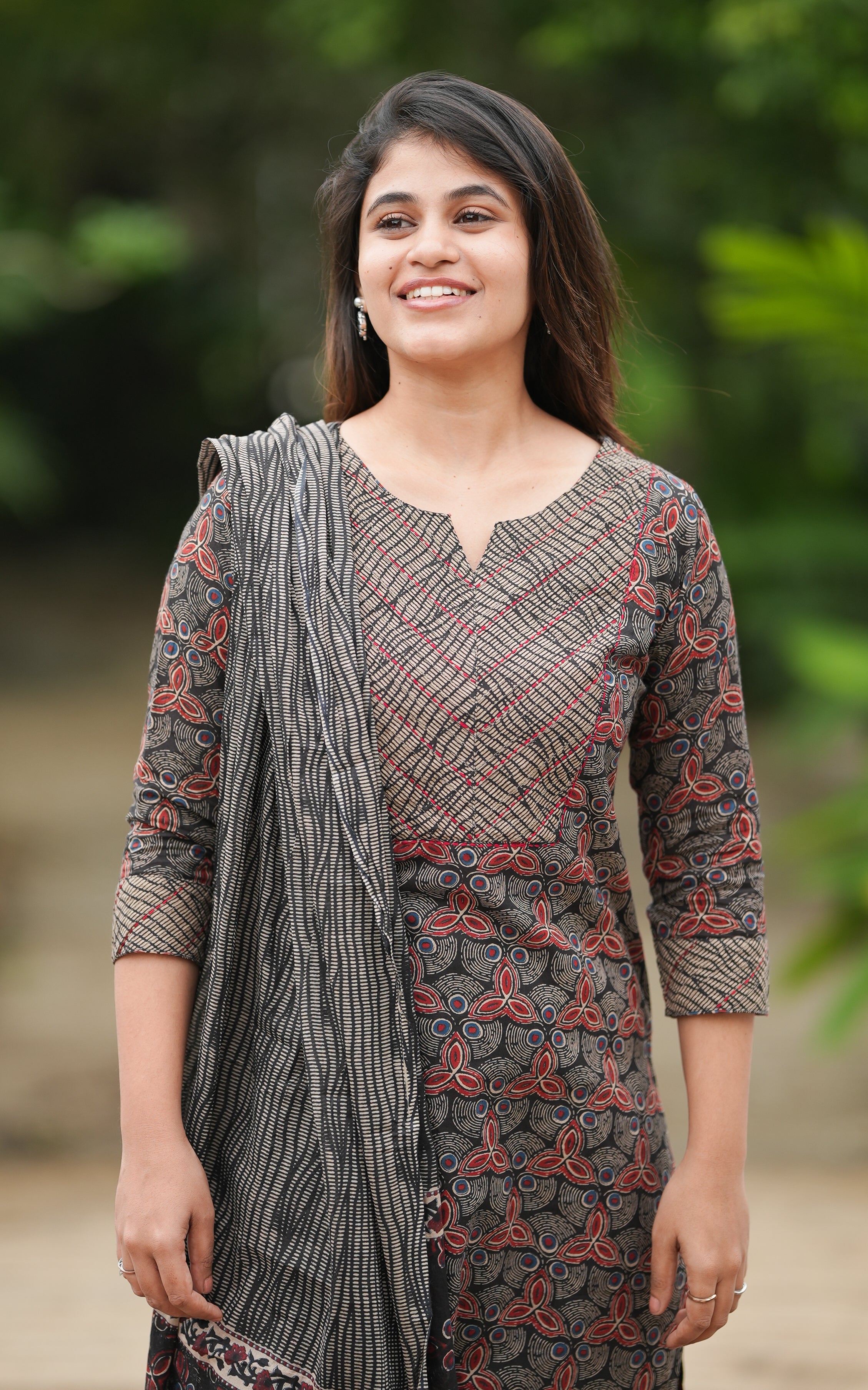 Nishidha Black (Kurti+Pant+Dupatta) KURTIS instore