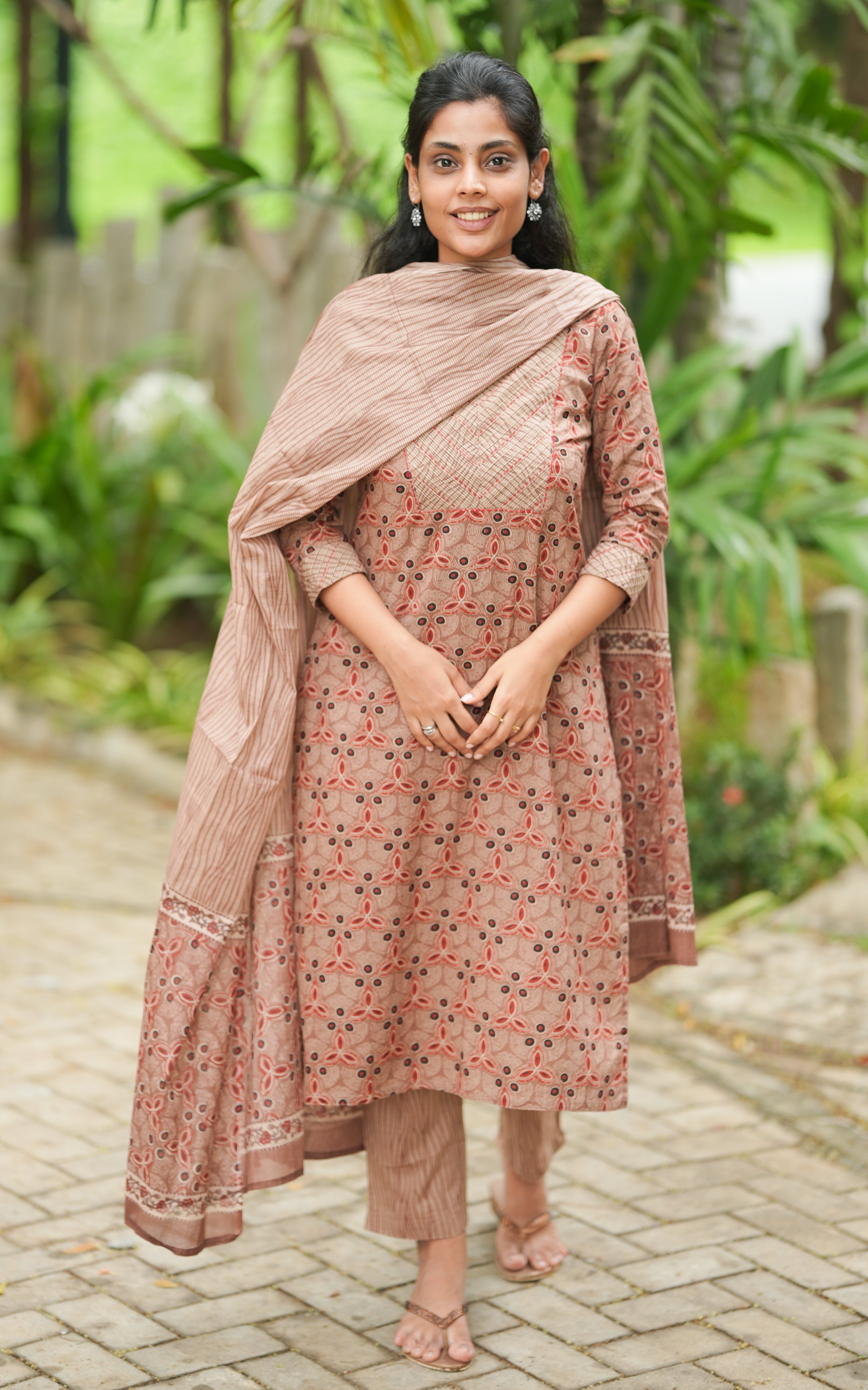 Nishidha Brown (Kurti+Pant+Dupatta) KURTIS instore
