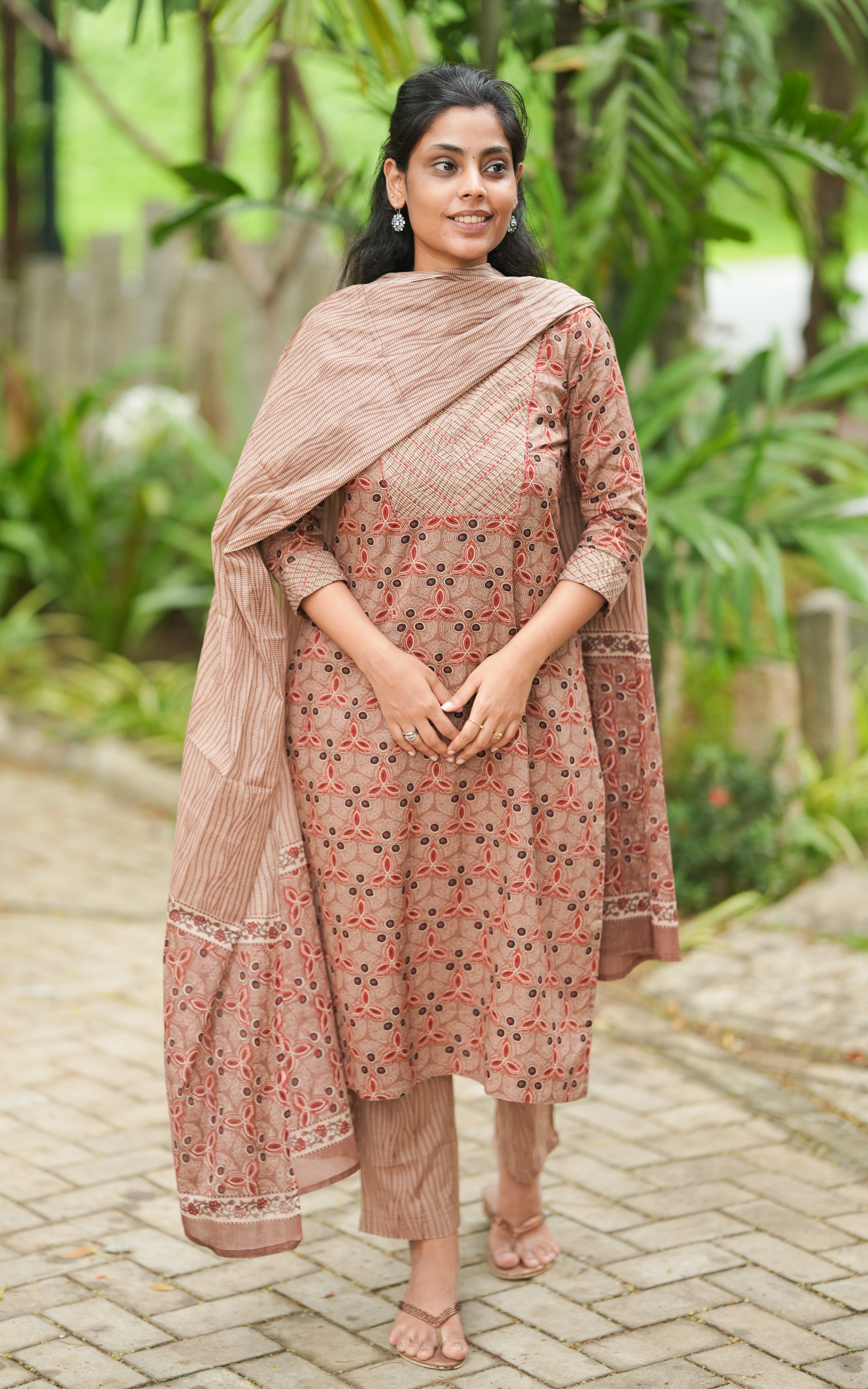 Nishidha Brown (Kurti+Pant+Dupatta) KURTIS instore