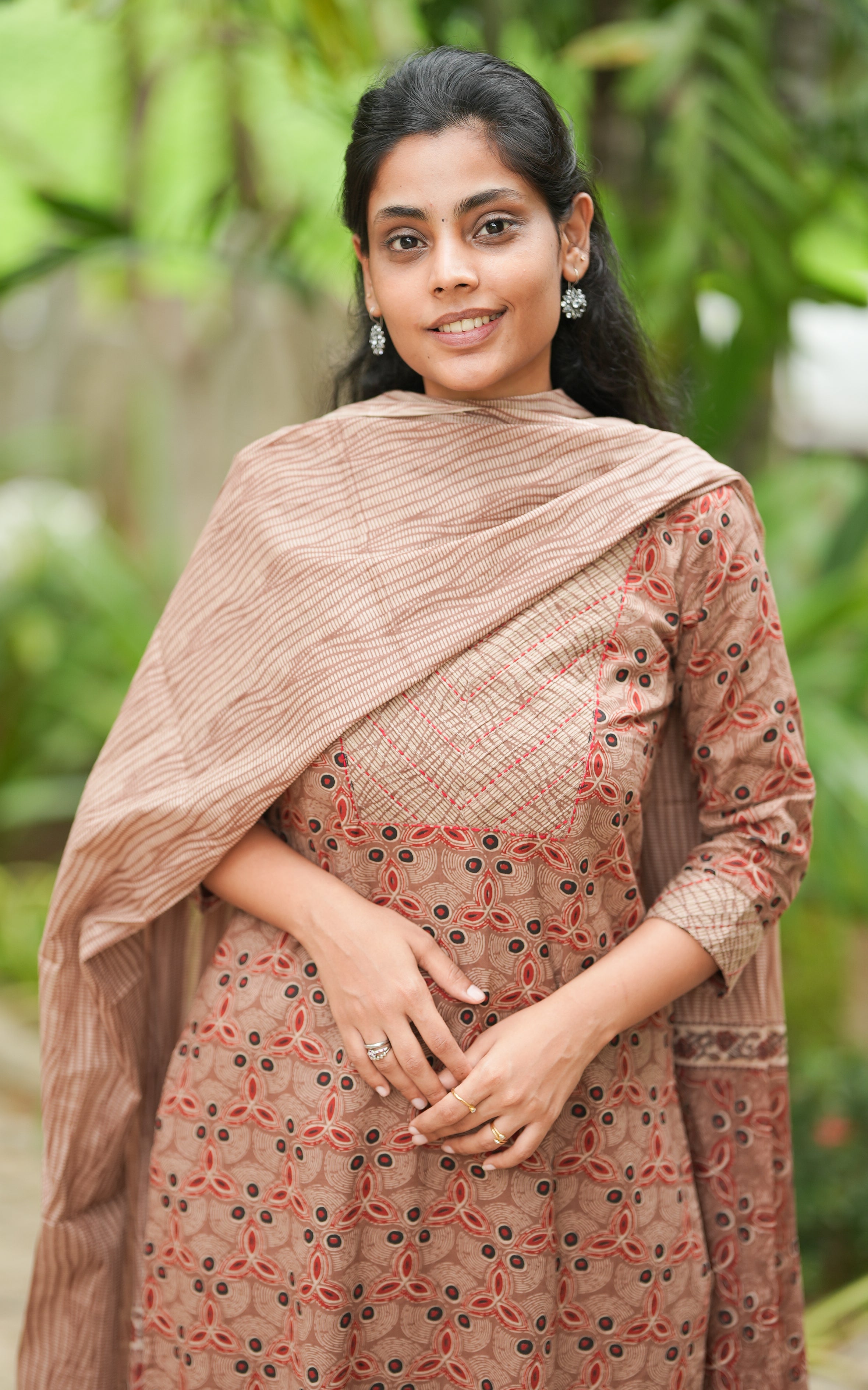 Nishidha Brown (Kurti+Pant+Dupatta) KURTIS instore