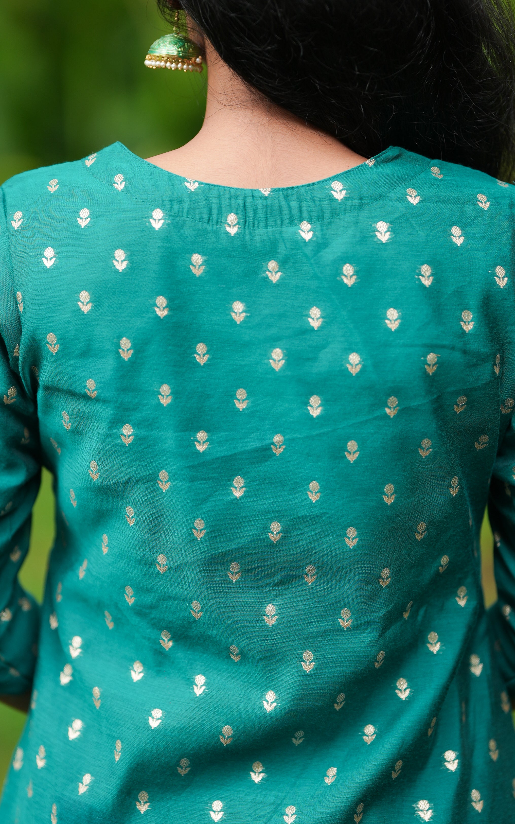 Safana Teal Blue (Kurti+Pant+Dupatta) KURTIS instore