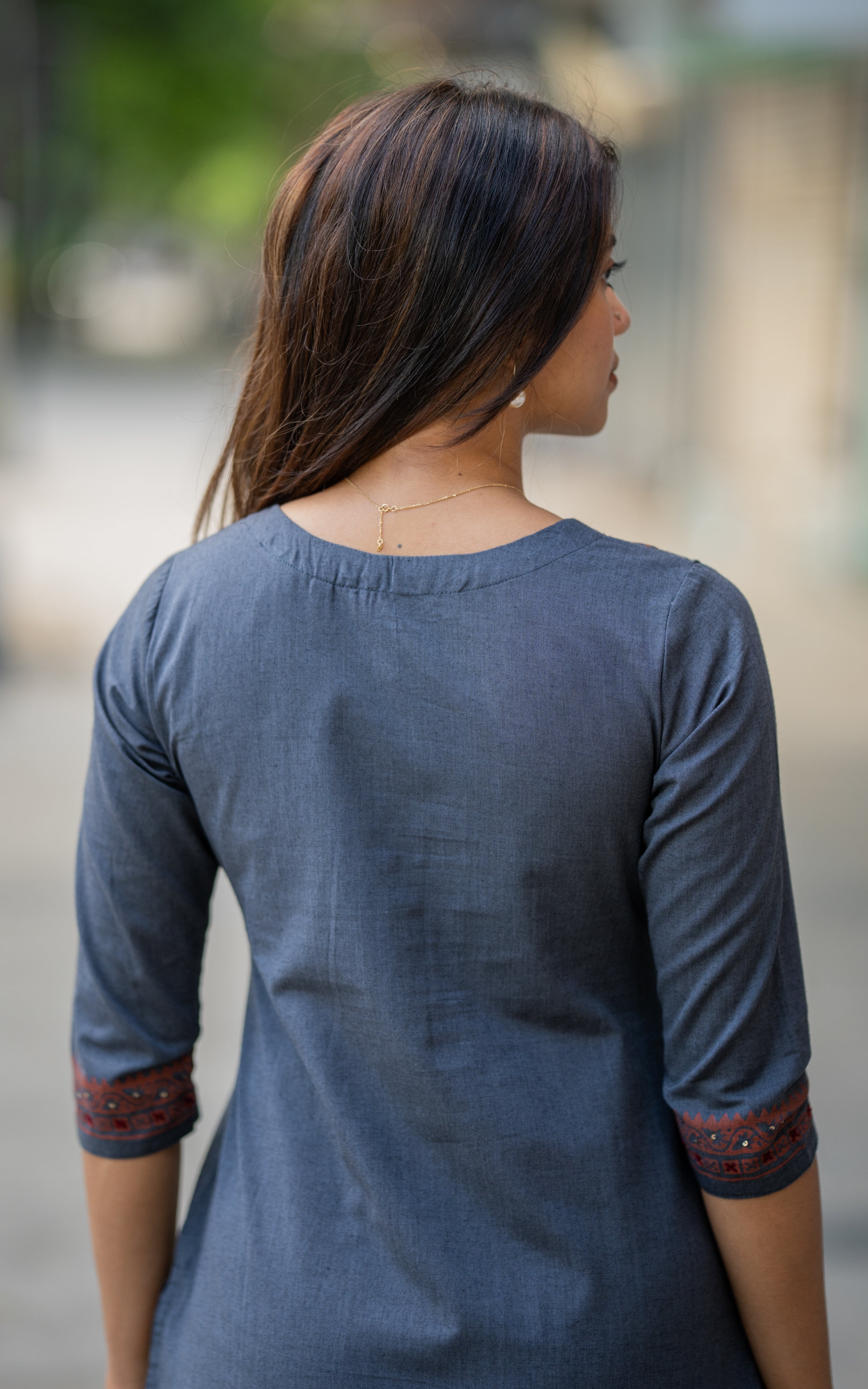 Miranjana Grey (Kurti+Dupatta)
