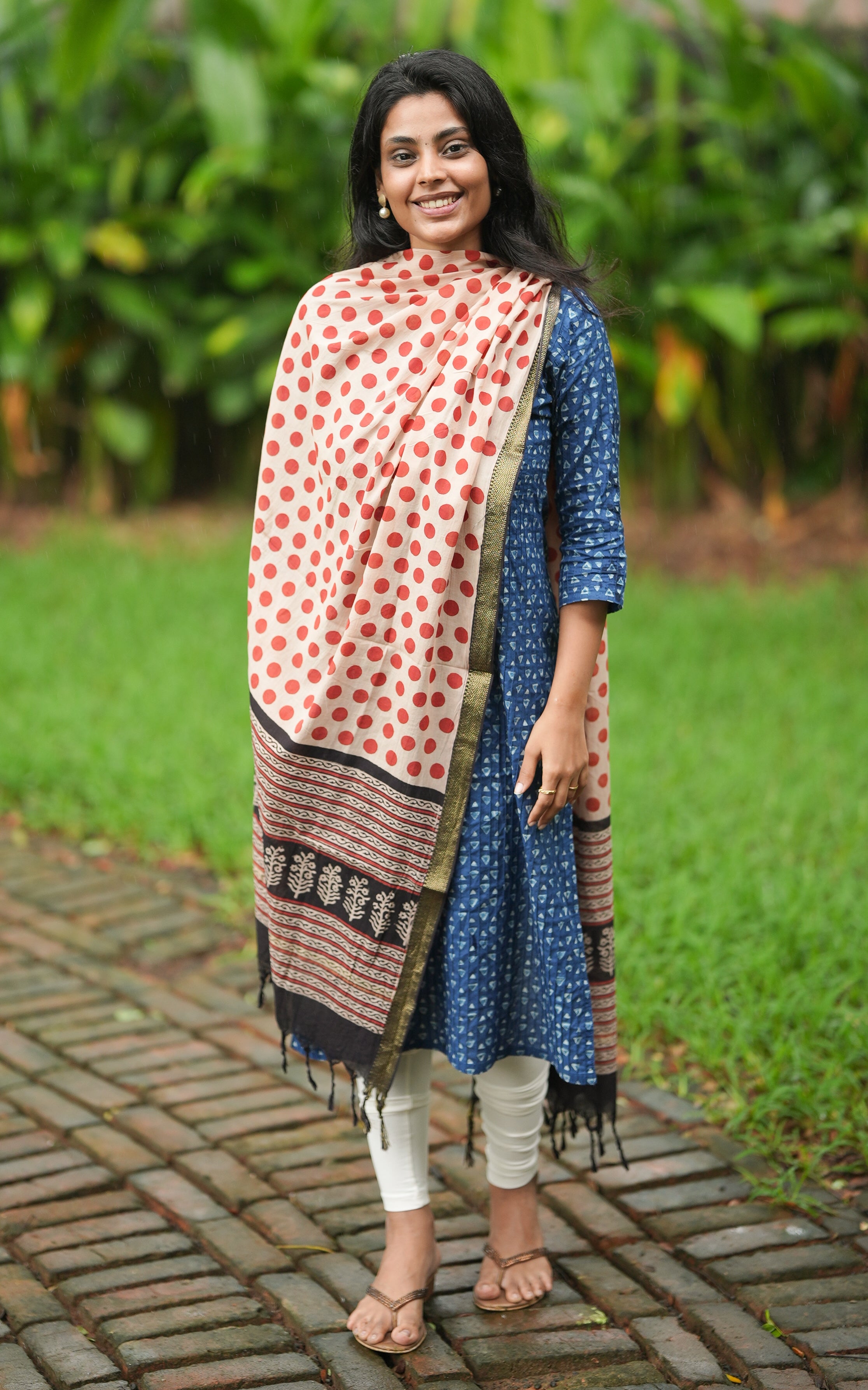 Hand Blocked Mangalagiri Dupatta 144fab2 MIX N MATCH instore