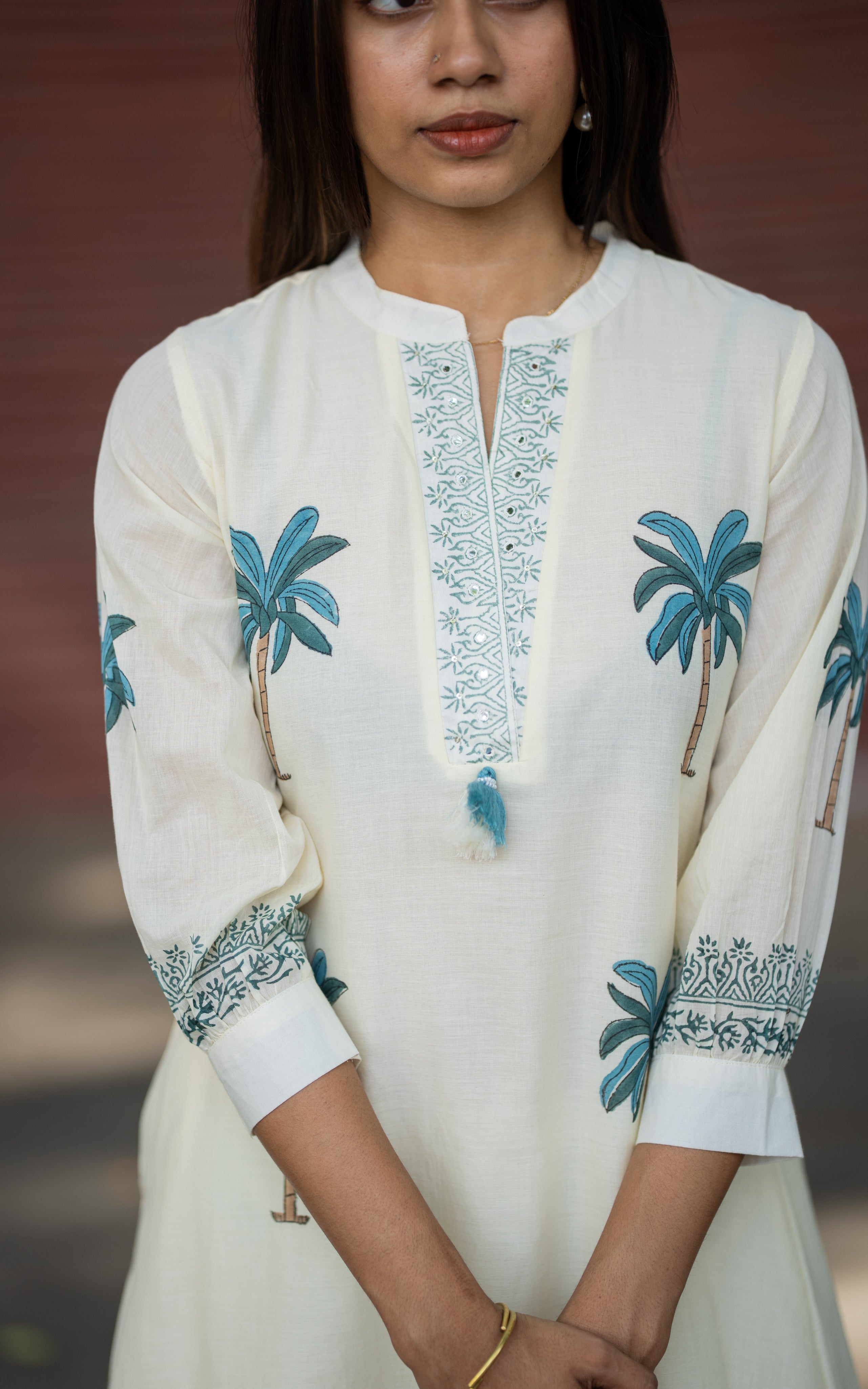 White Beauty B (Kurti+Pant+Dupatta)