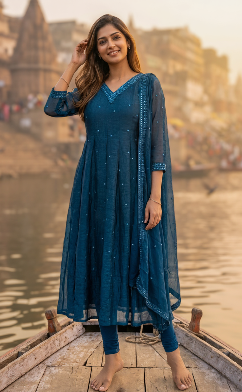 Mellinam B (Kurti+Dupatta)