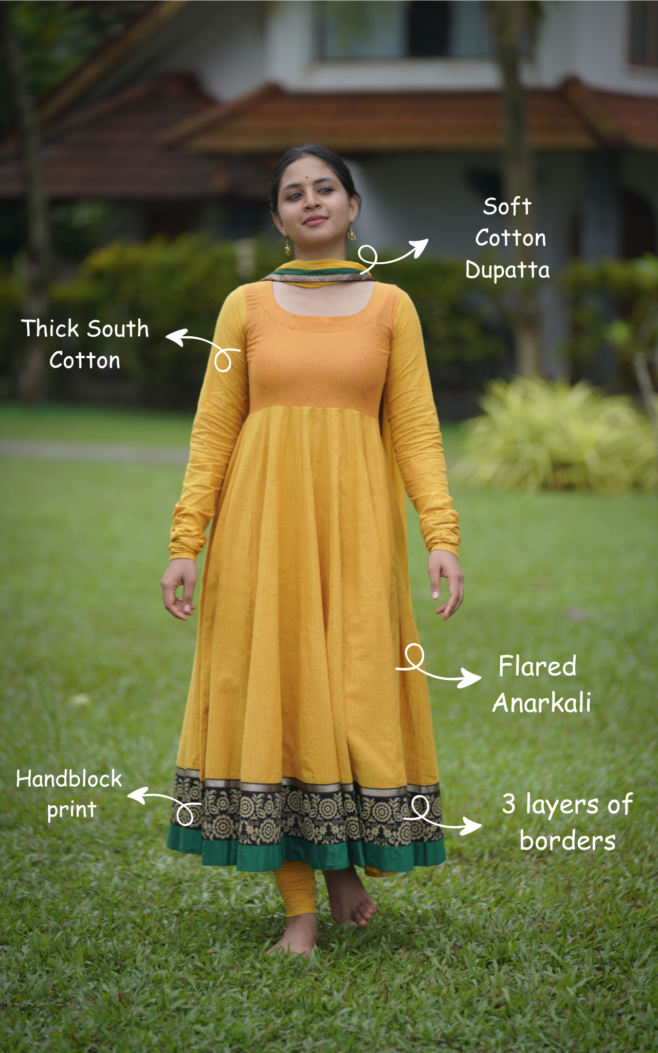 Raavanan Ragini Yellow (Kurti + Dupata)