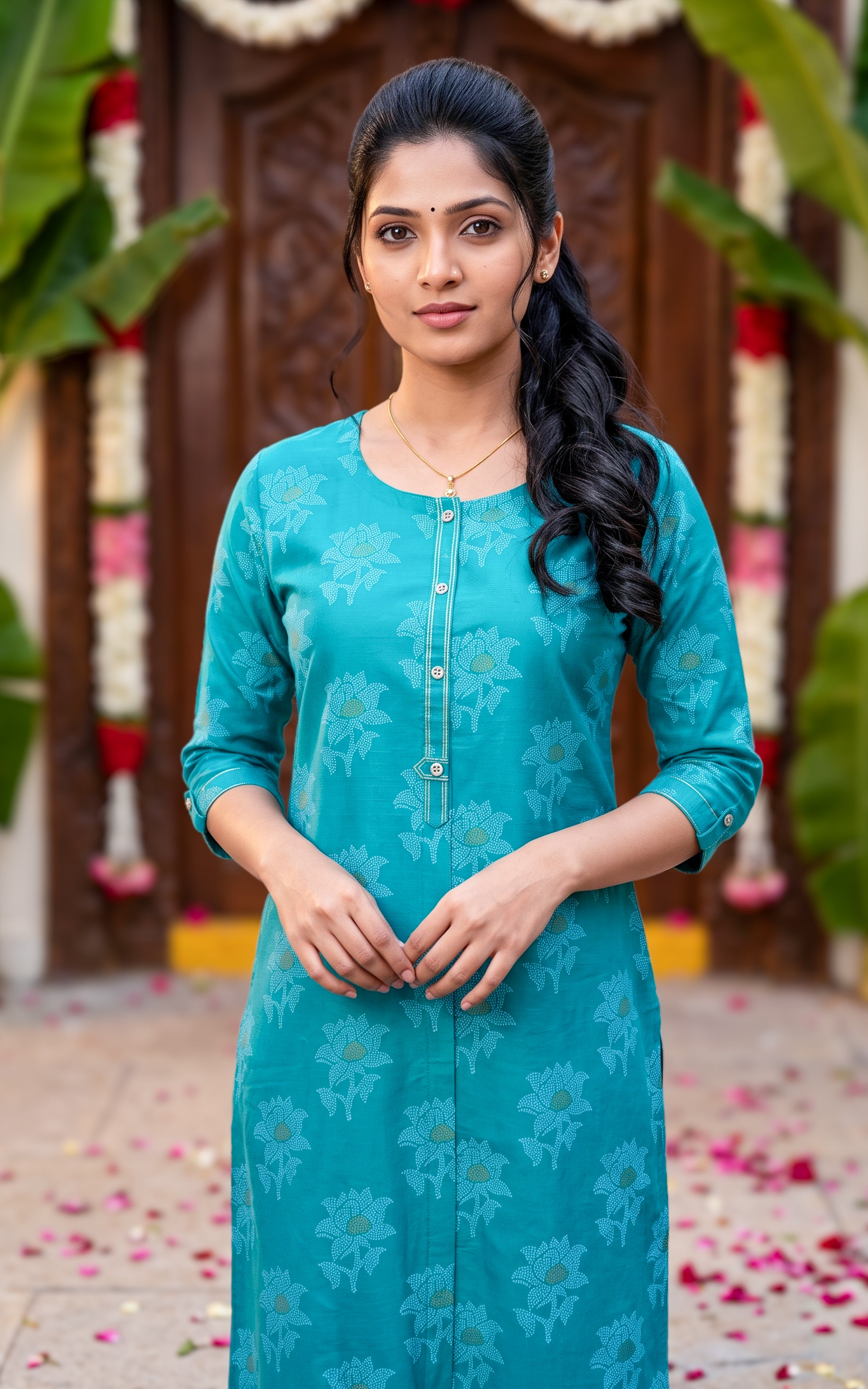 Maivizhi Sea Green