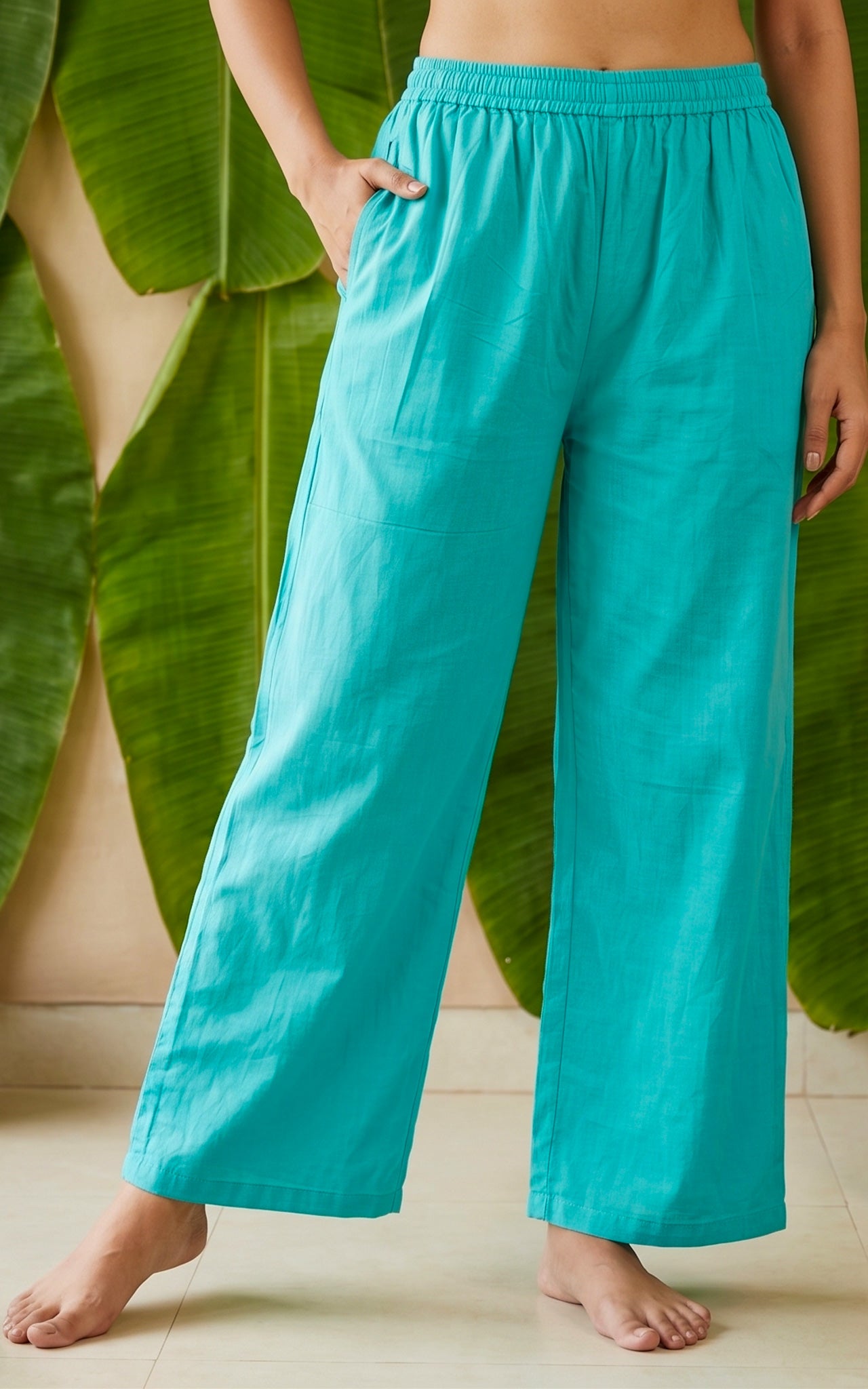 Palazzo Pant Aqua Blue