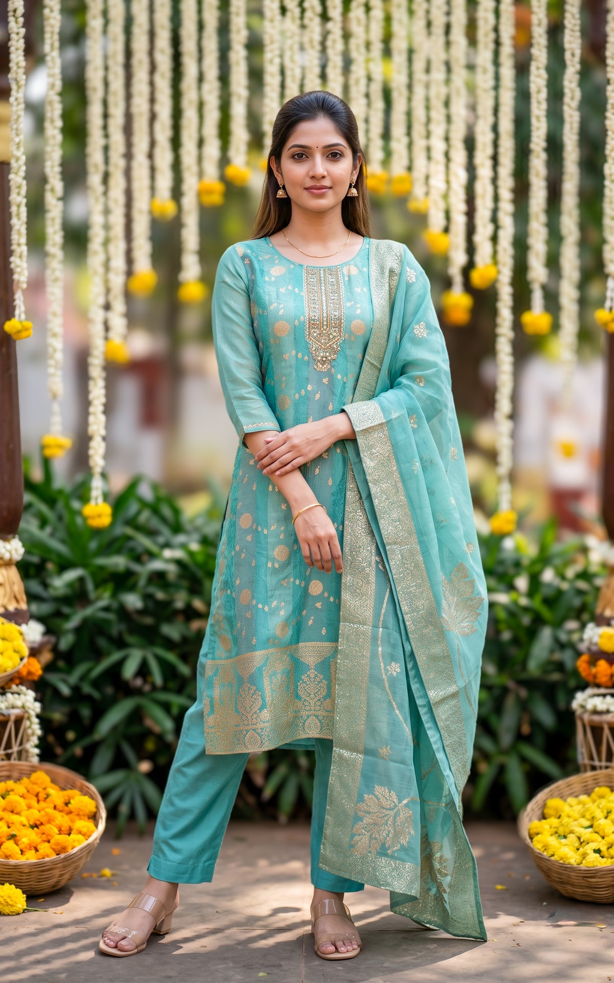 Hashna A (Kurti+Pant+Dupatta)