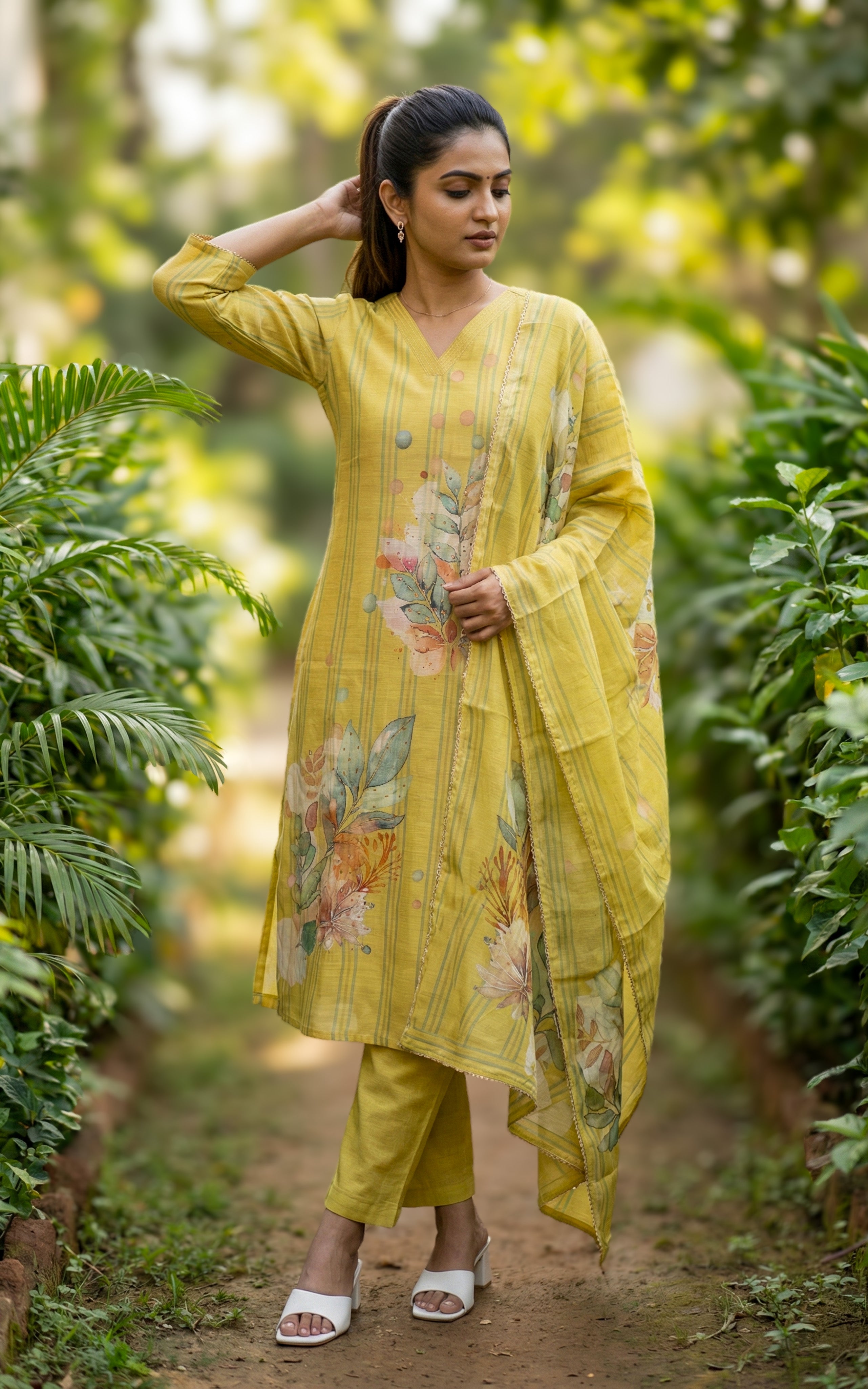 Vinotha A (Kurti+Pant+Dupatta)