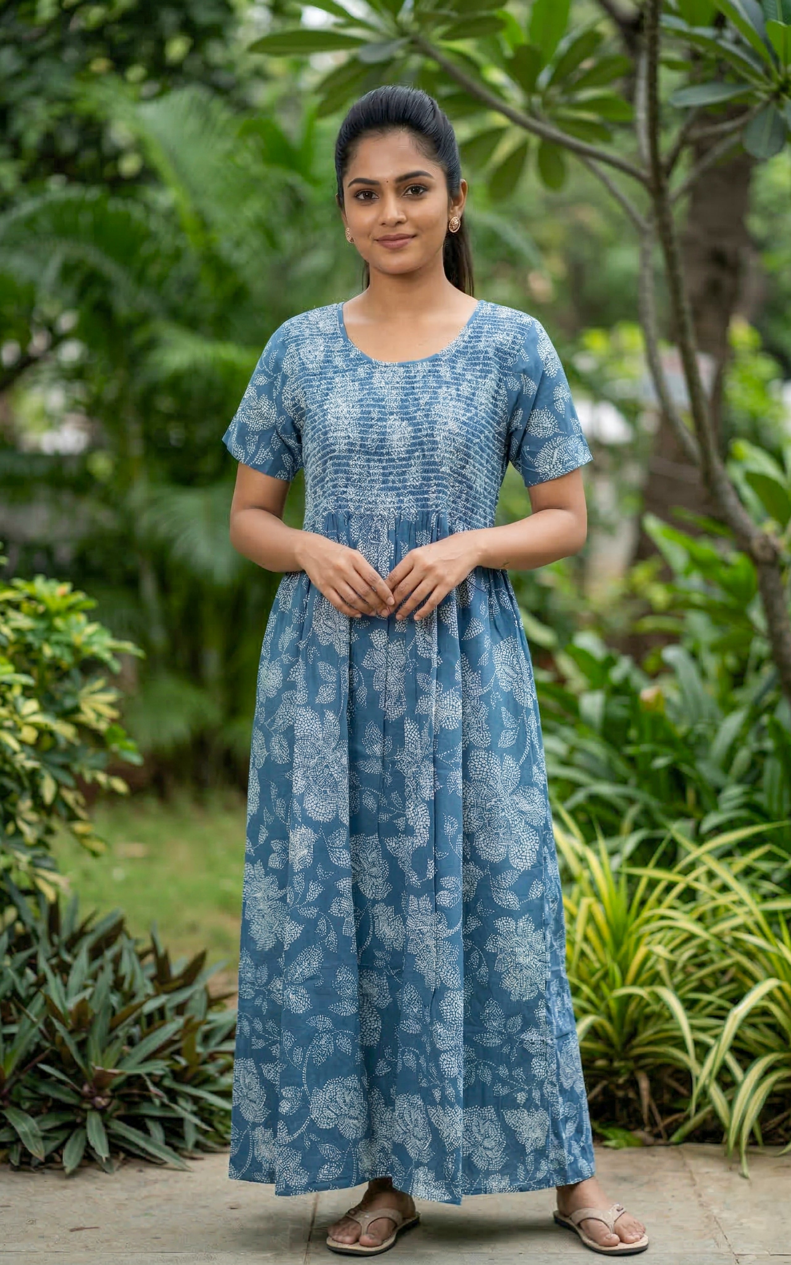 Cotton Straight Fit Nighty-159SS19