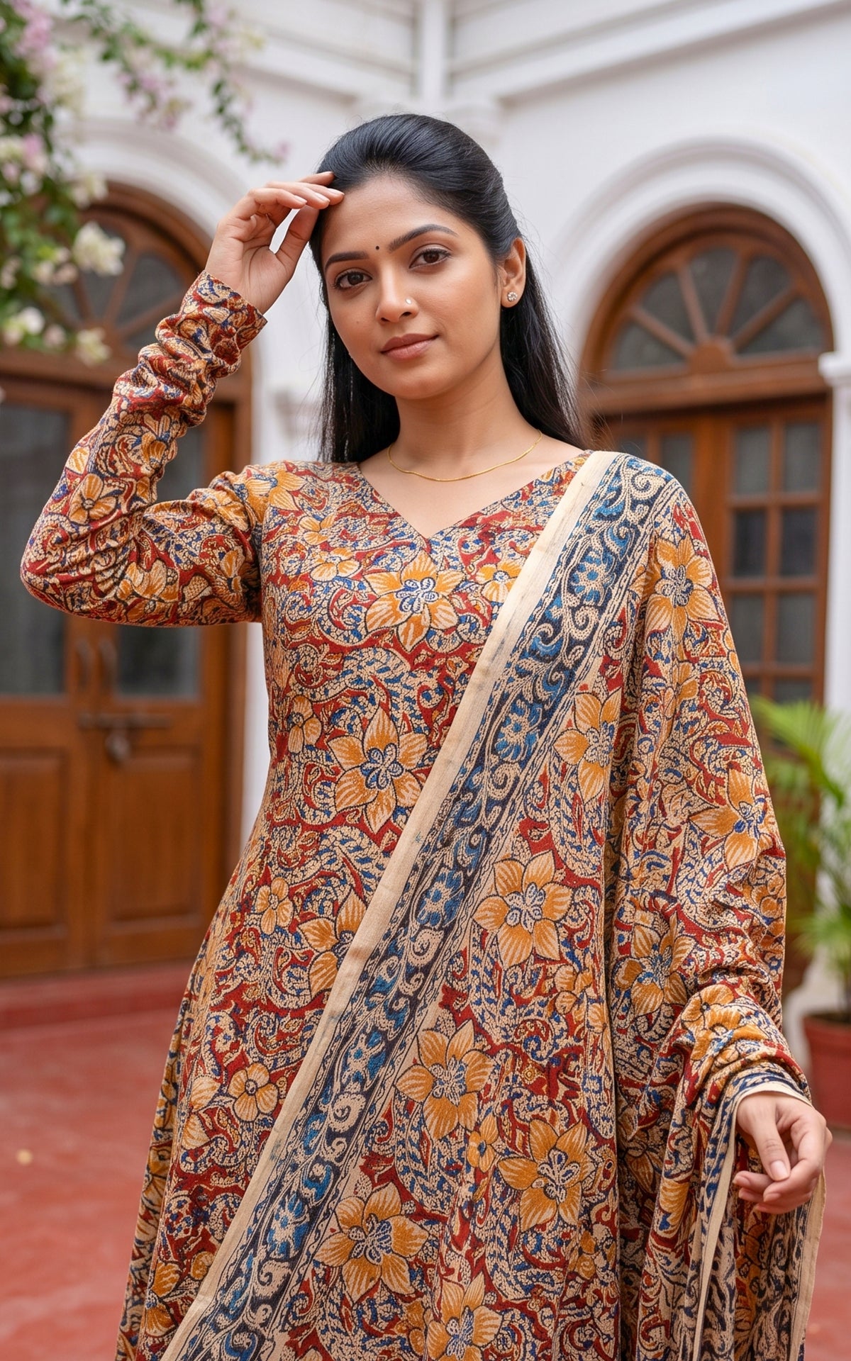Nimmiya Maroon (Kurti+Dupatta)
