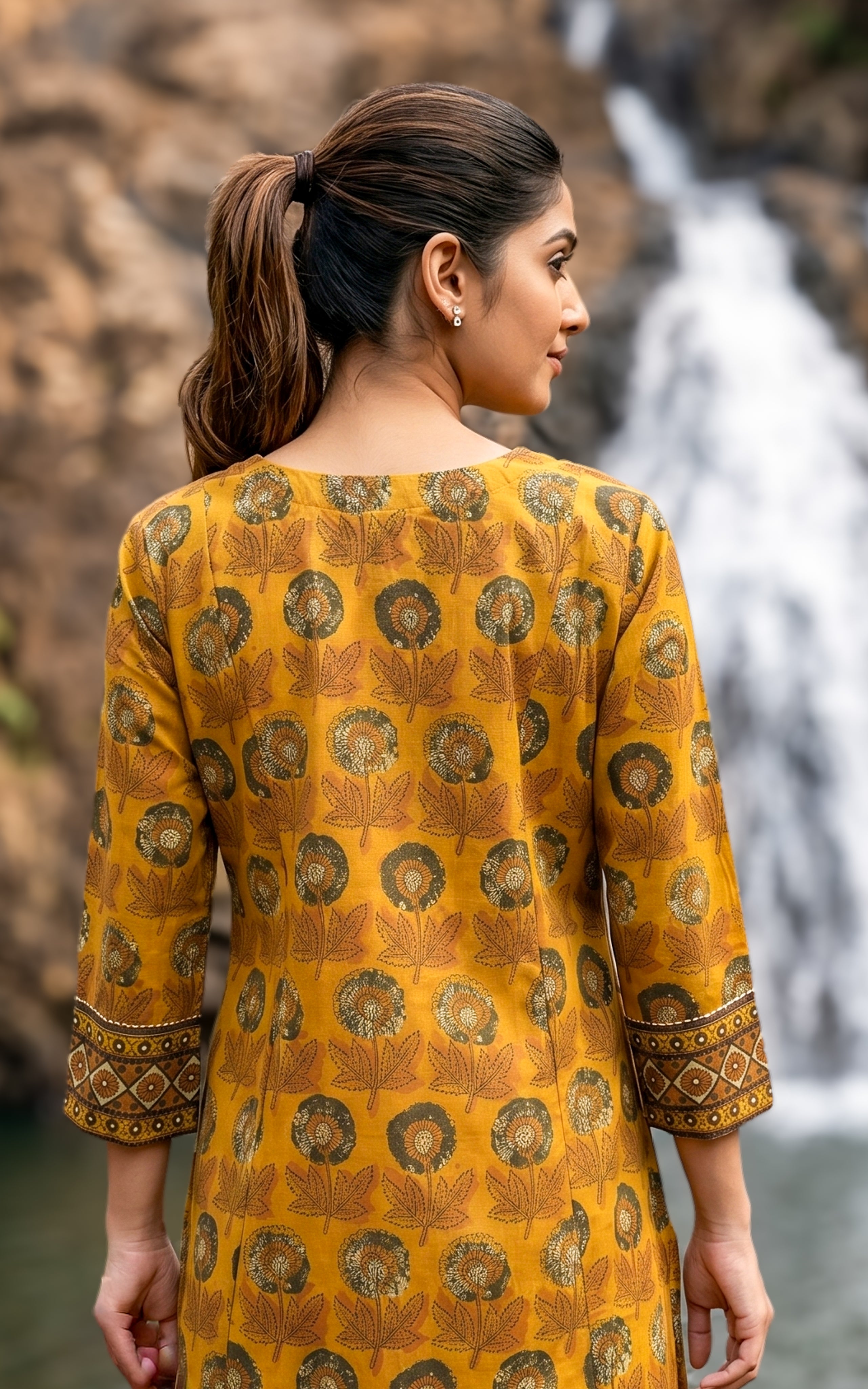 Simple Aline cotton kurti set for women