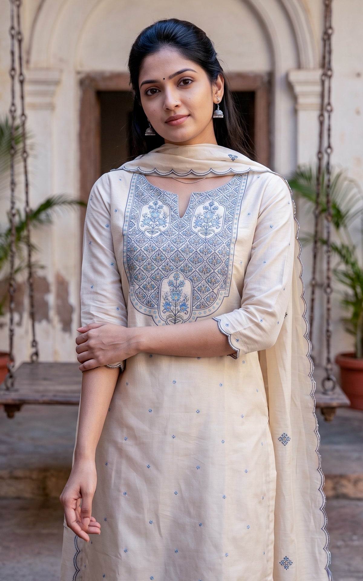 Harini Beige (Kurti+Pant+Dupatta)