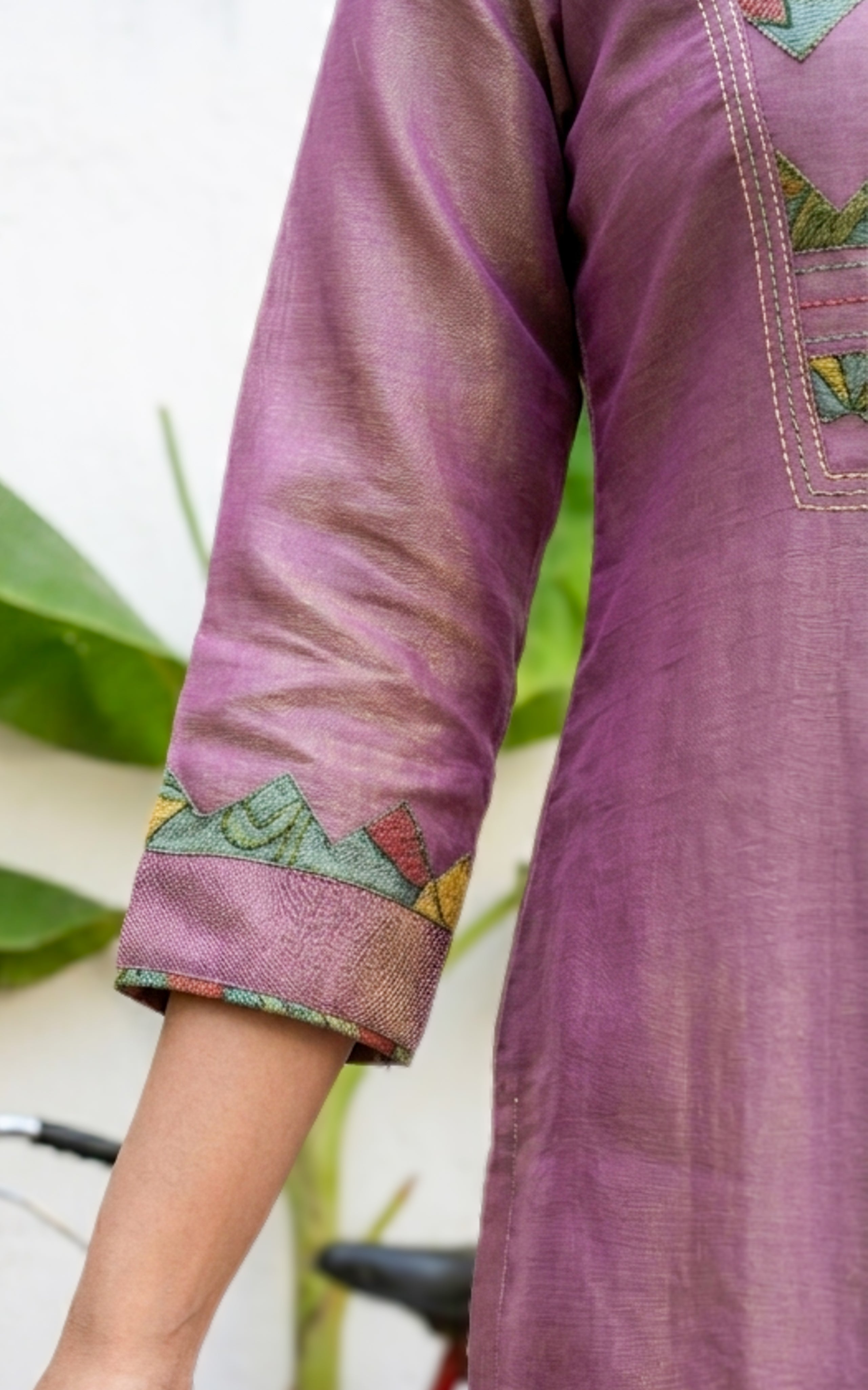 Stylish Dual Shade Lavender Kurti For Women