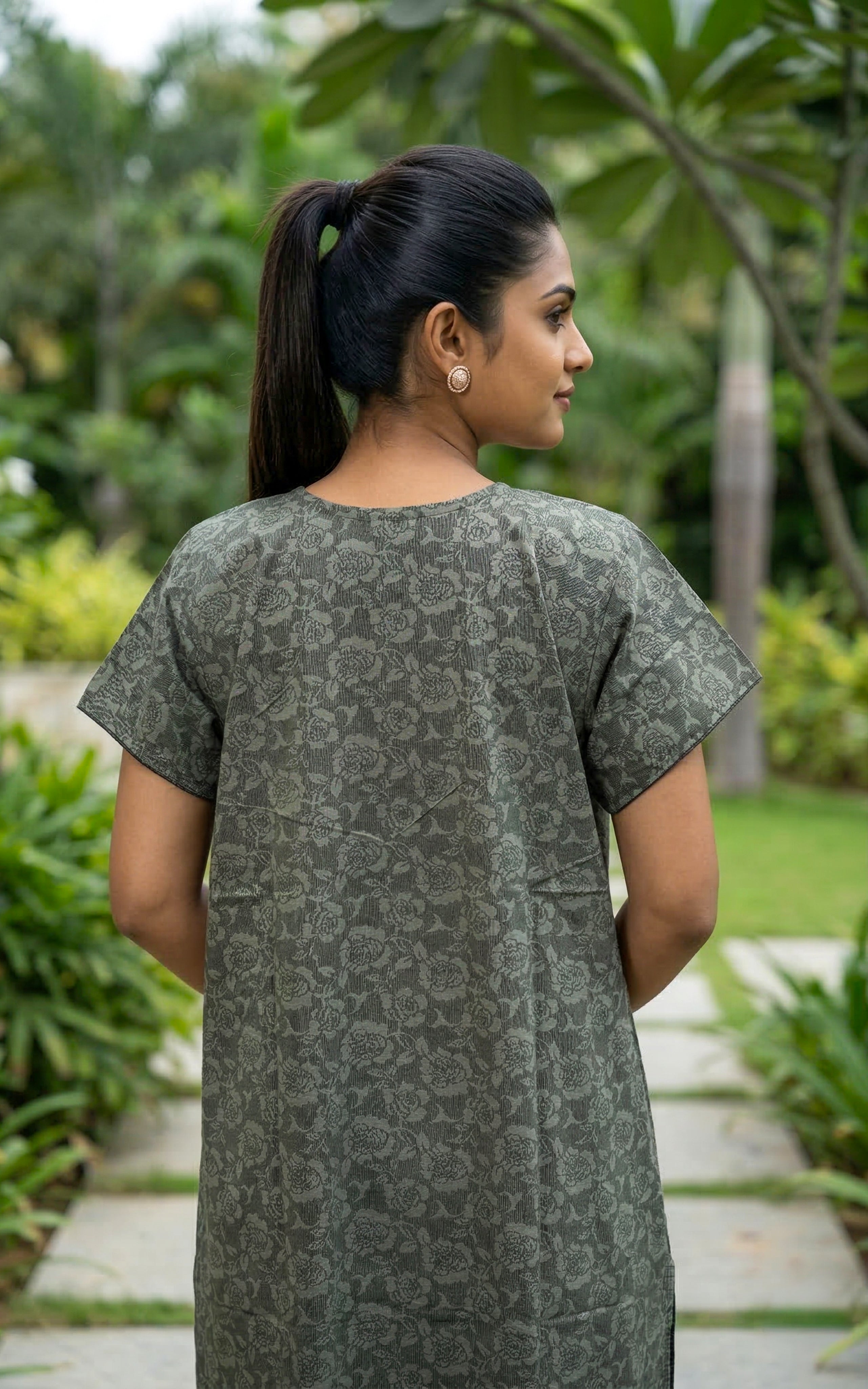Cotton Straight Fit Nighty-159SS4A