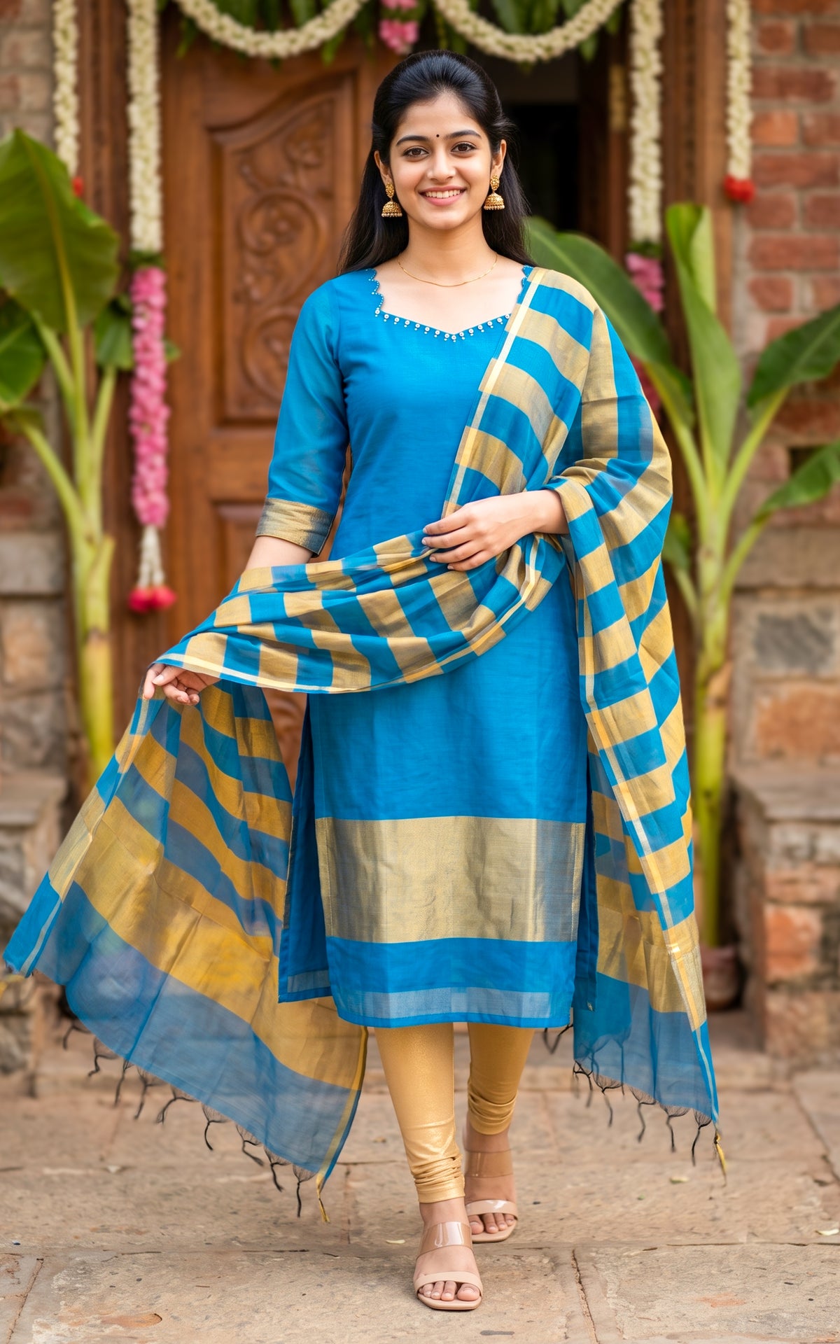 Naseema Blue (Kurti+Dupatta)