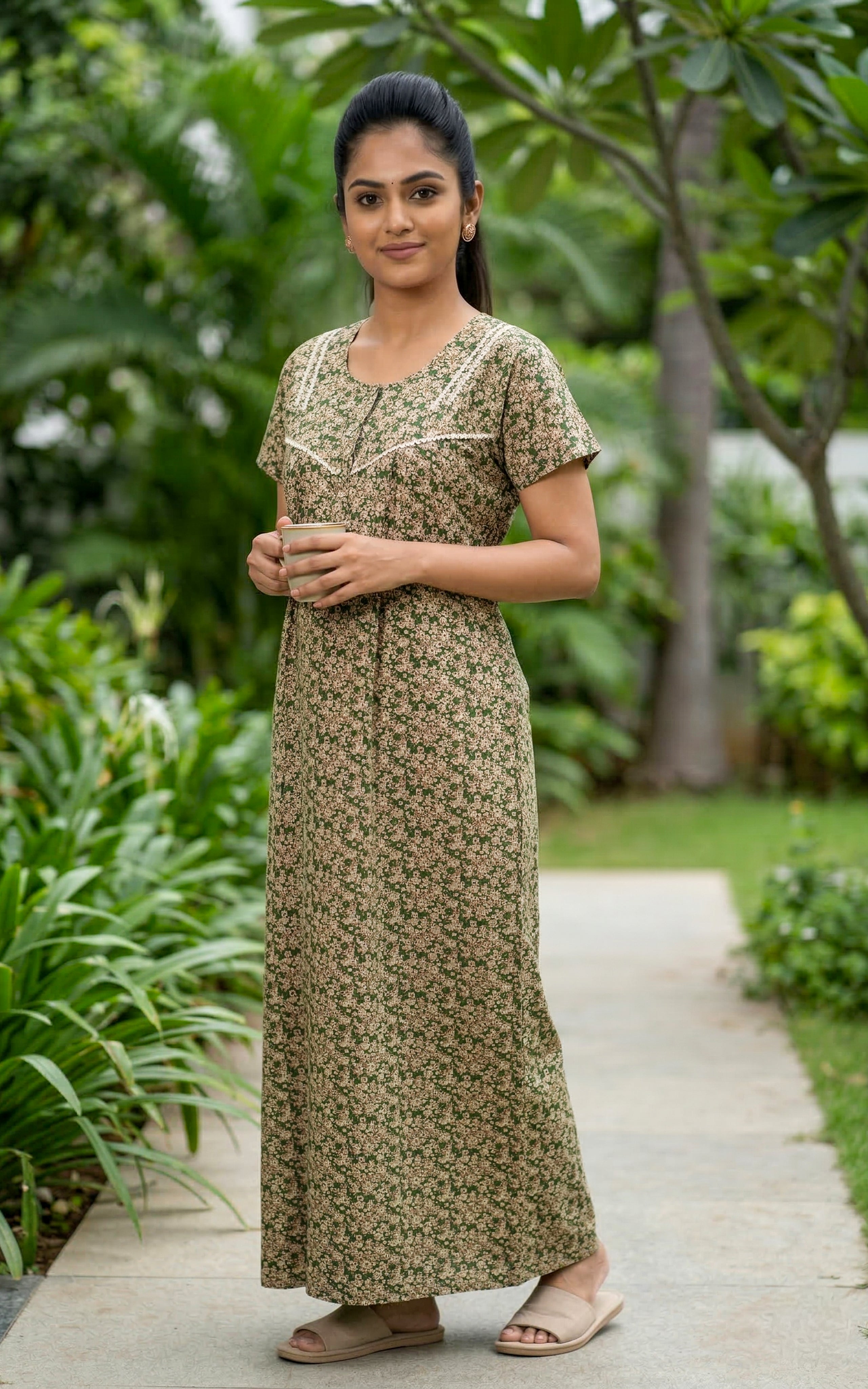 Cotton Straight Fit Nighty-159SS2B
