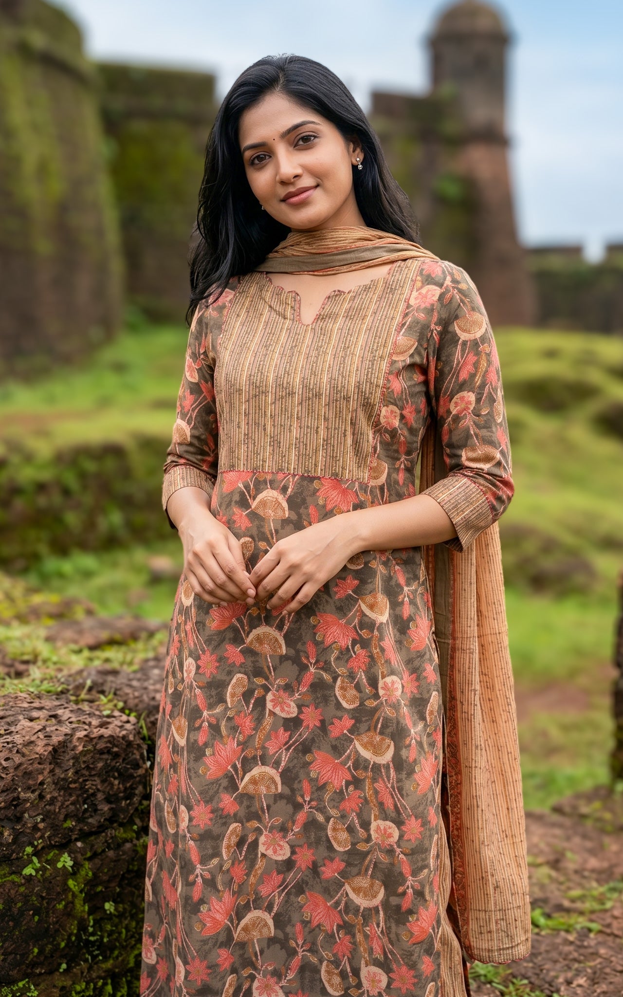 Mirudhula A (Kurti+Pant+Dupatta)