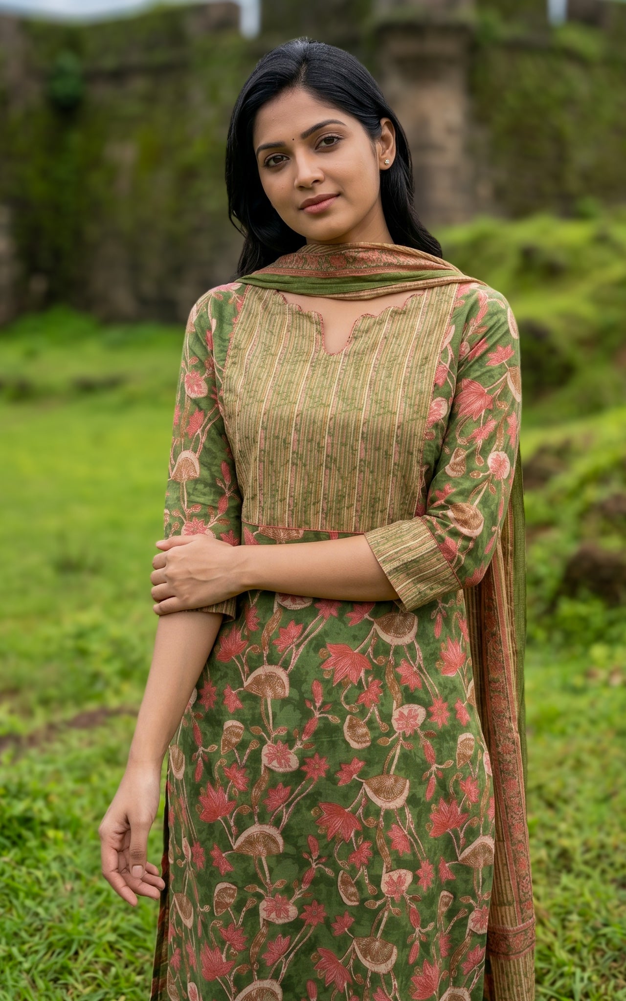Mirudhula B (Kurti+Pant+Dupatta)