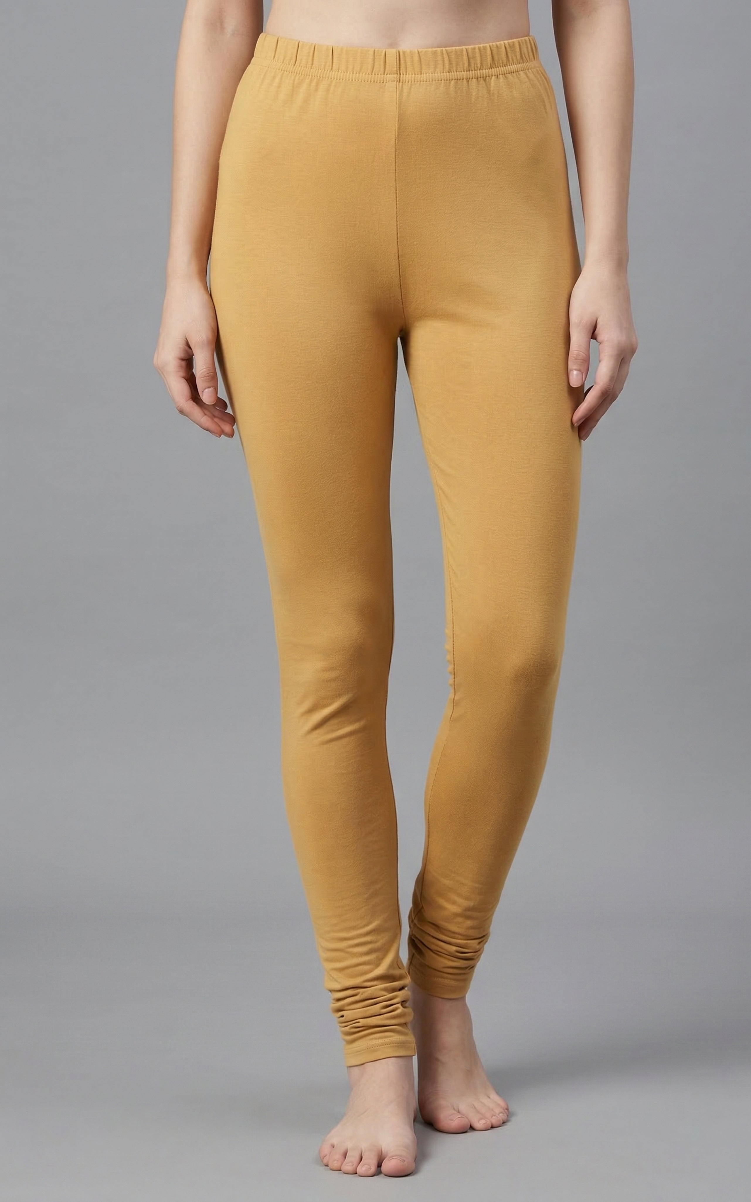 Golden Beige Full Legging for Women - Stretchable MIX N MATCH Bottom Wear - Instore