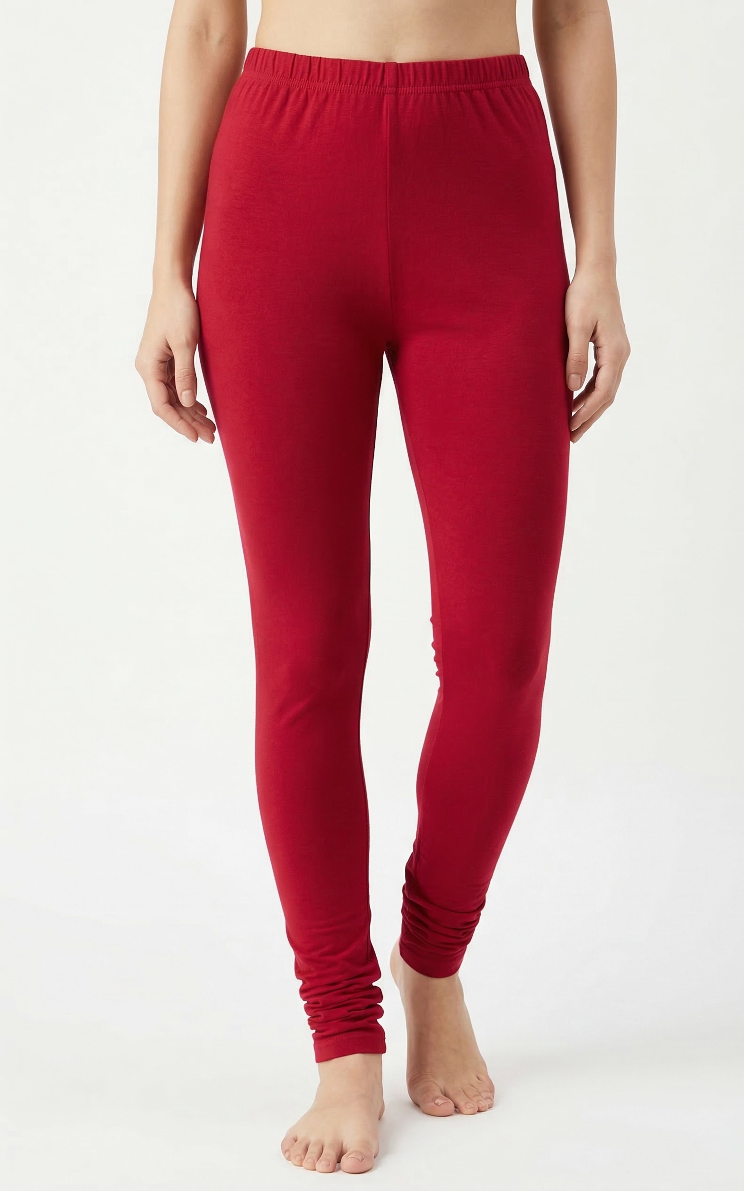 Instore – Maroon Full Length Legging for Women – Stretchable – Mix N Match Bottom Wear