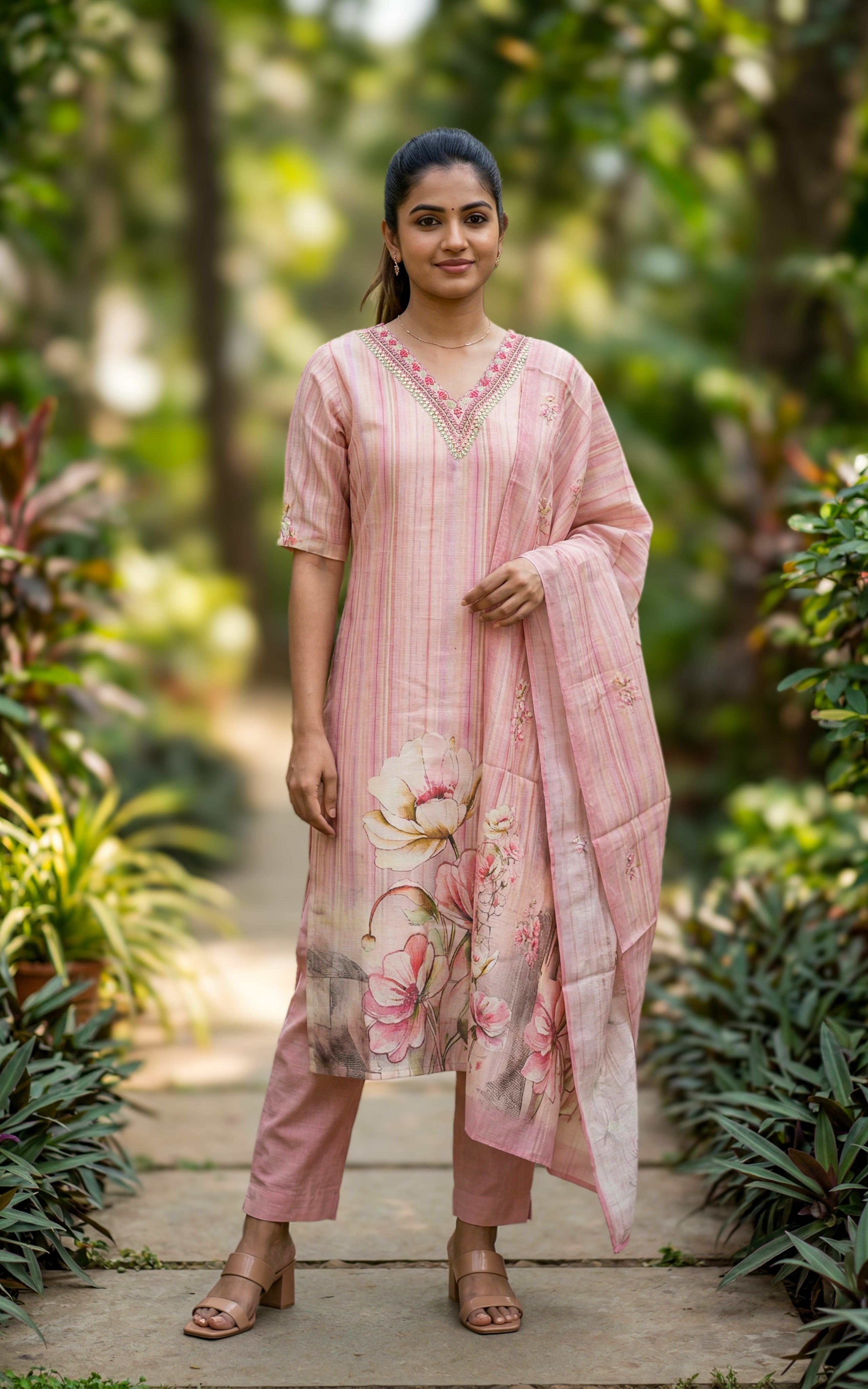 peach rayon kurti pant set daily wear
comfortable rayon kurti set
casual straight cut kurti with pant
soft rayon kurti with dupatta