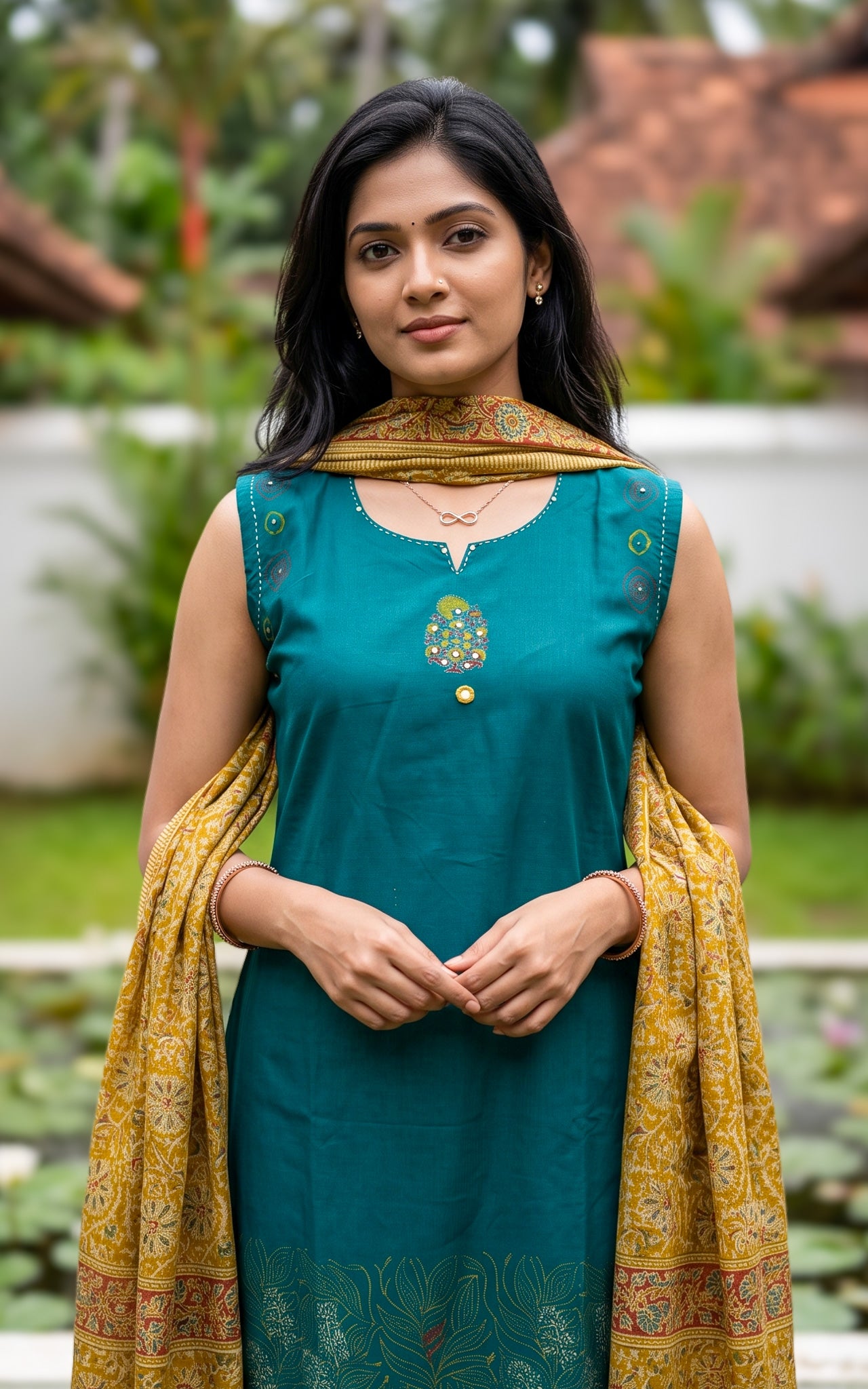 Ilamathi Handblock (Kurti+Pant+Dupatta)