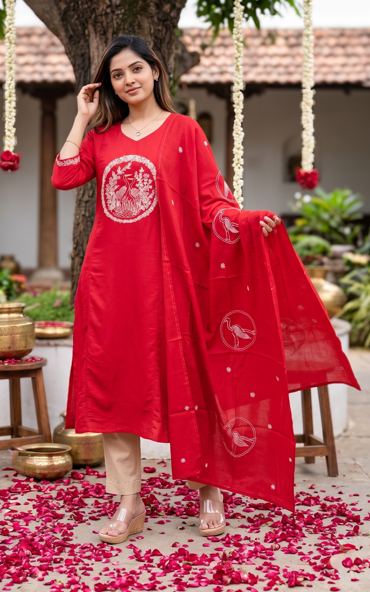 Hansika A (Kurti+Dupatta)