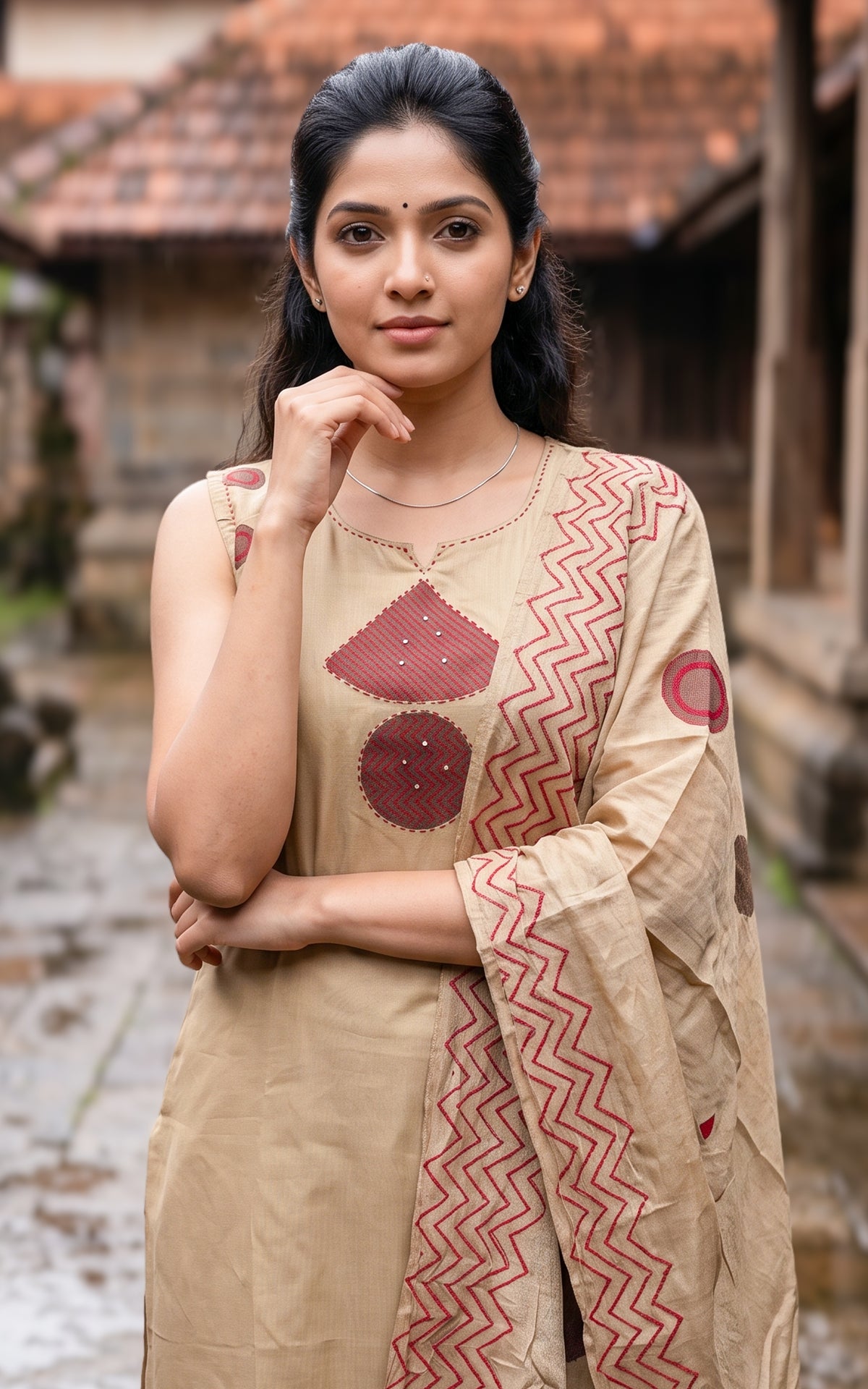 Vijitha Handblock (Kurti+Pant+Dupatta)