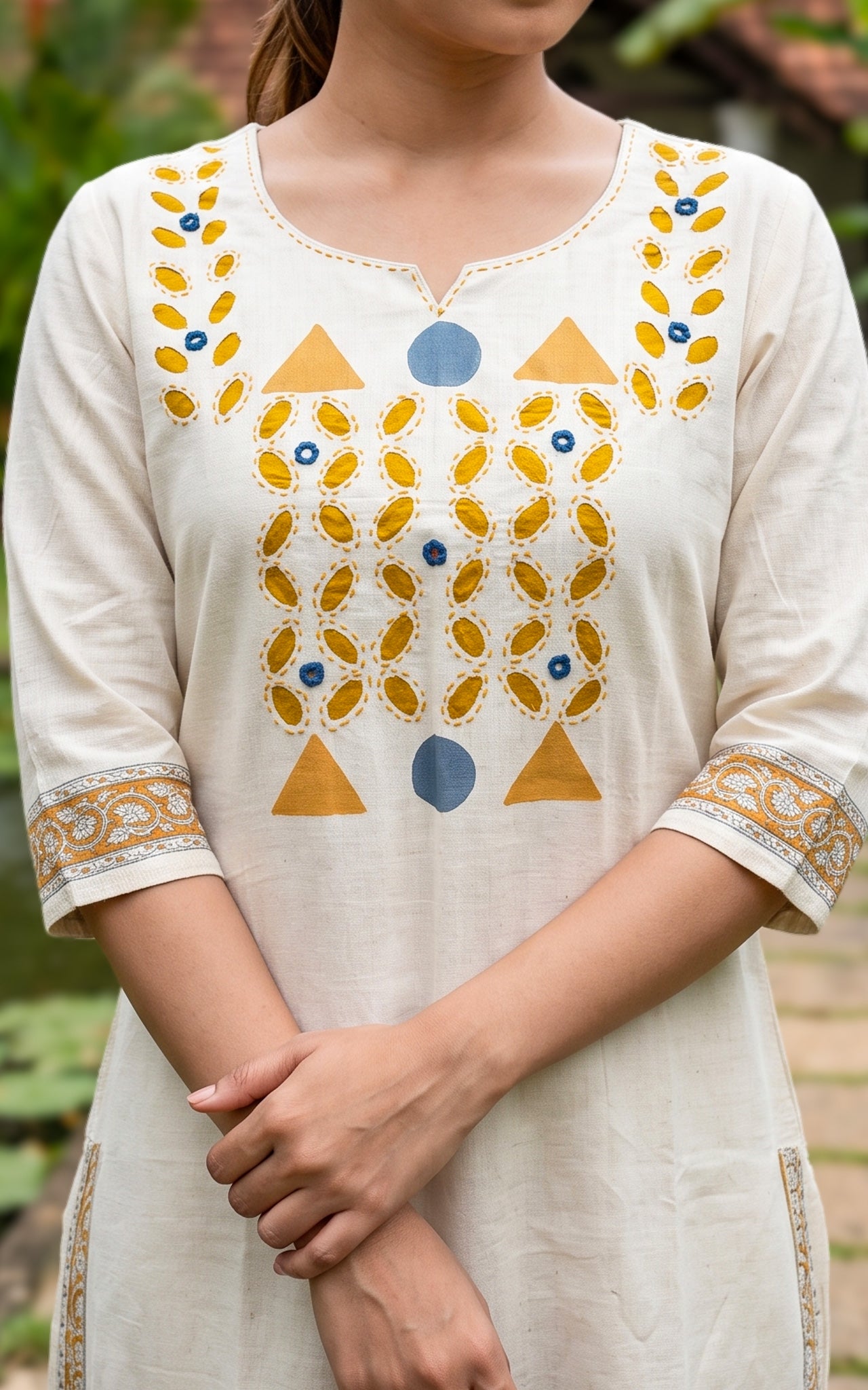 Porselvi Handblock (Kurti+Pant+Dupatta)