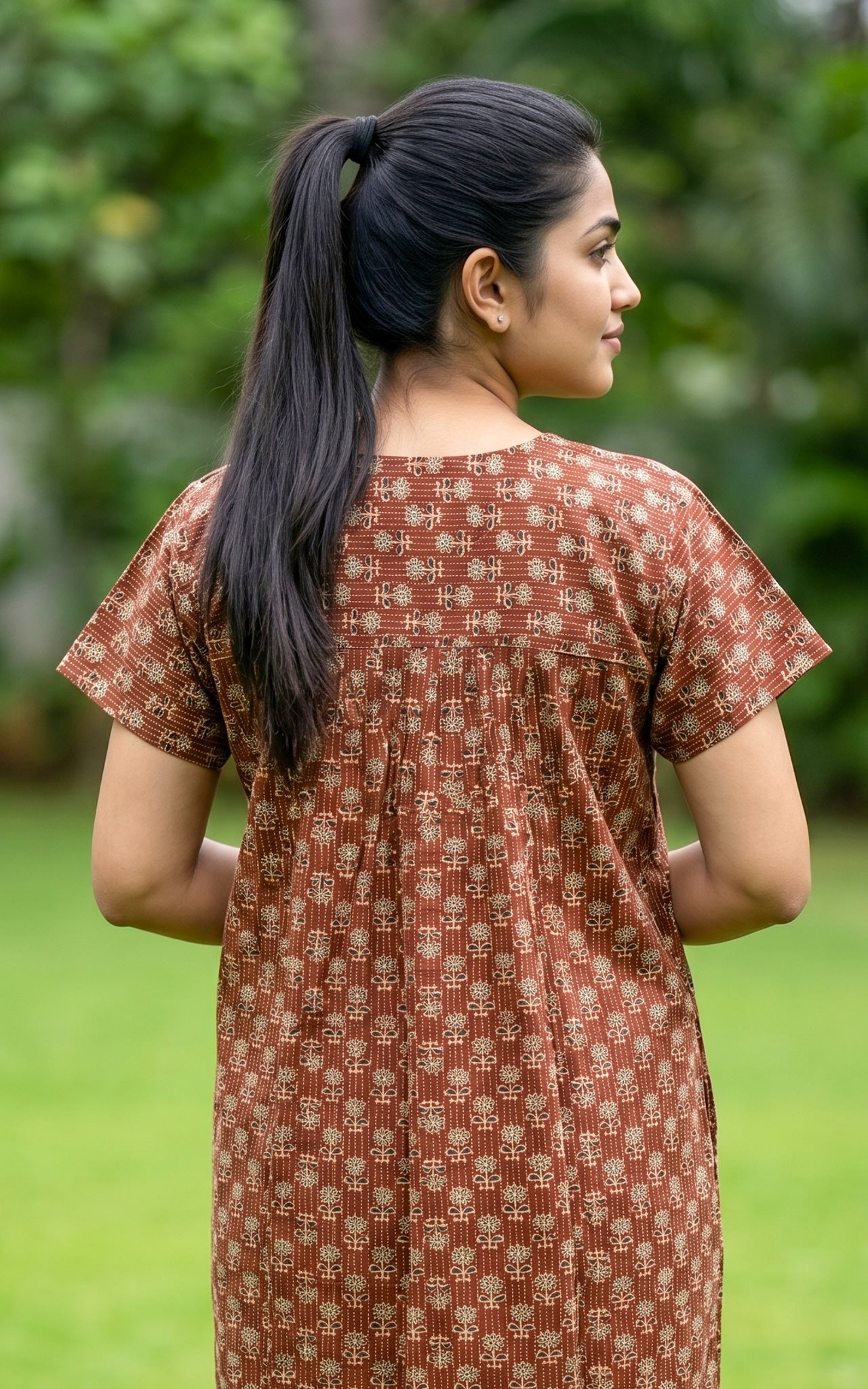 Cotton Straight Fit Nighty-162SS4