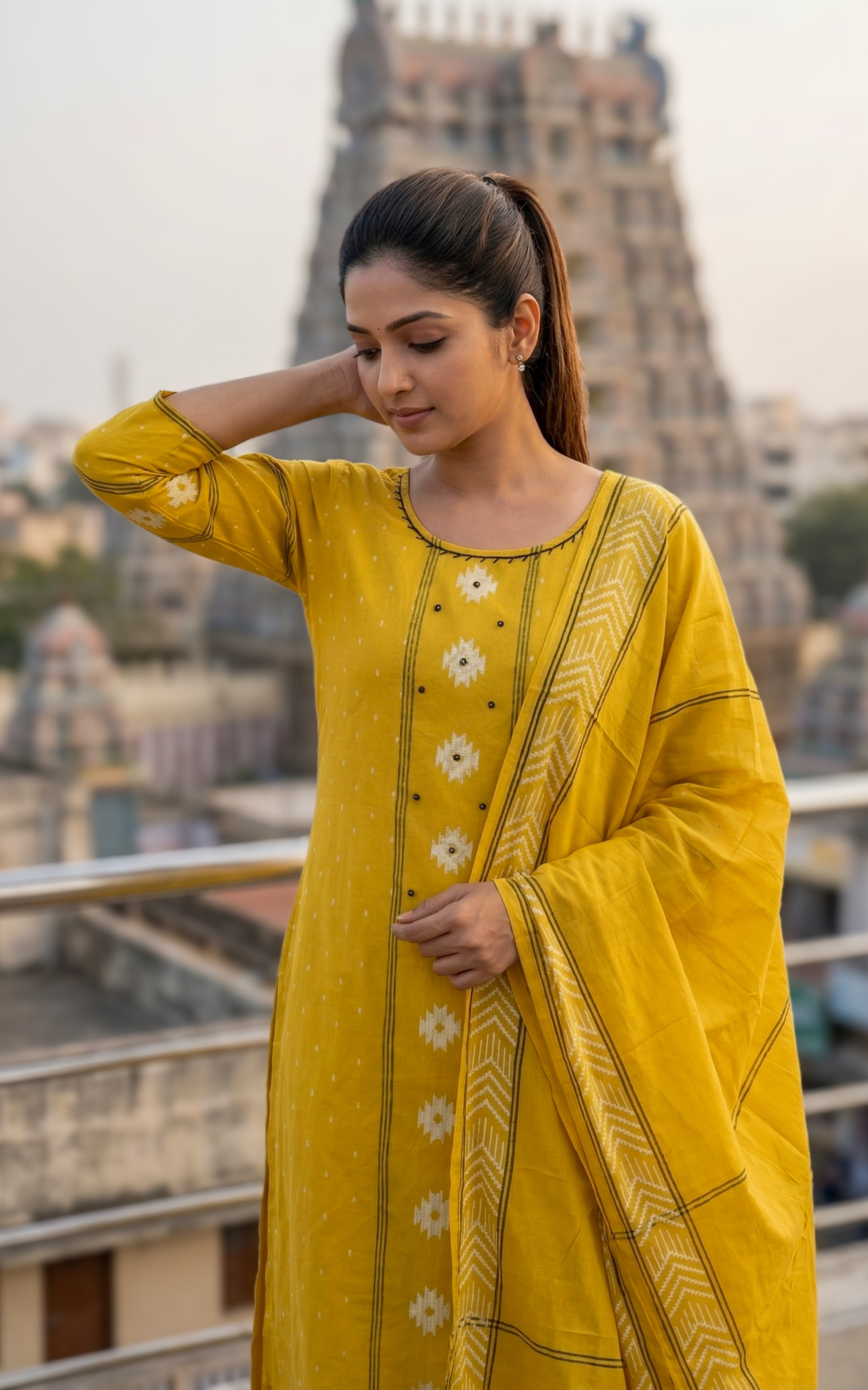 Daily wear breathable cotton kurti set