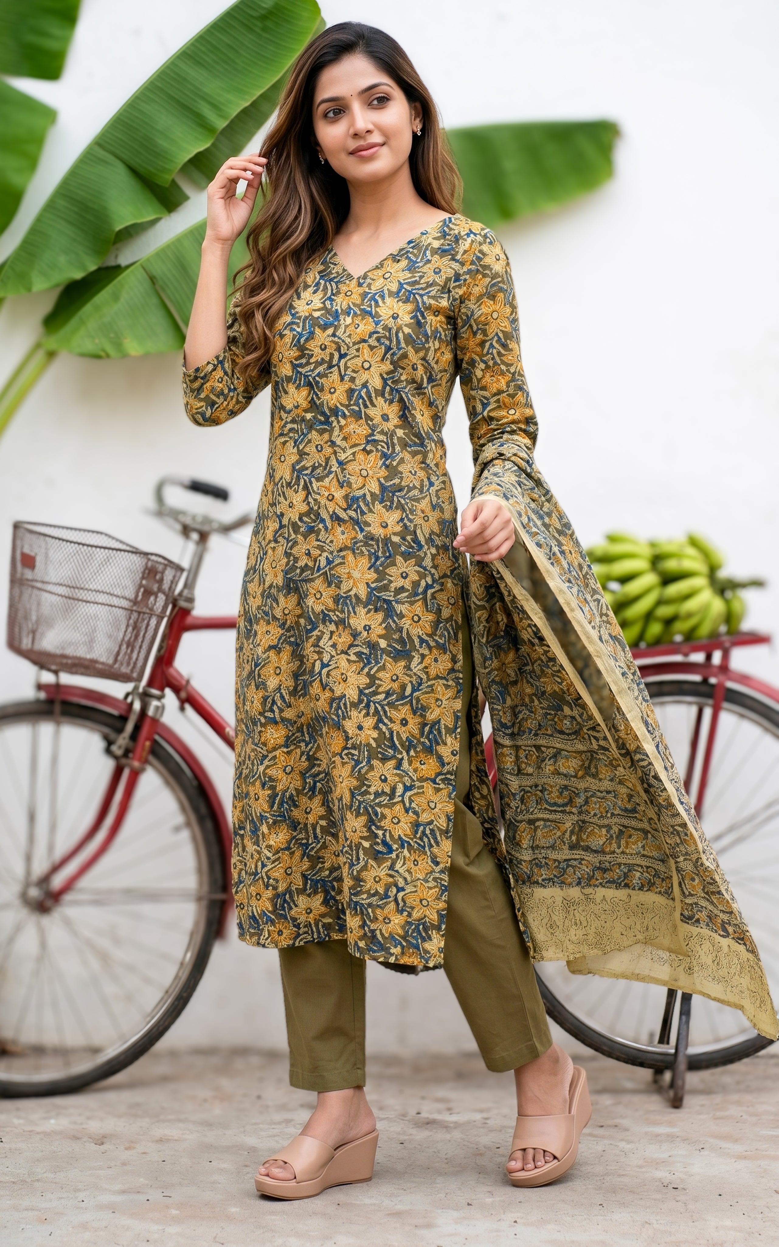 Kalamkari Cotton Kurti For Women