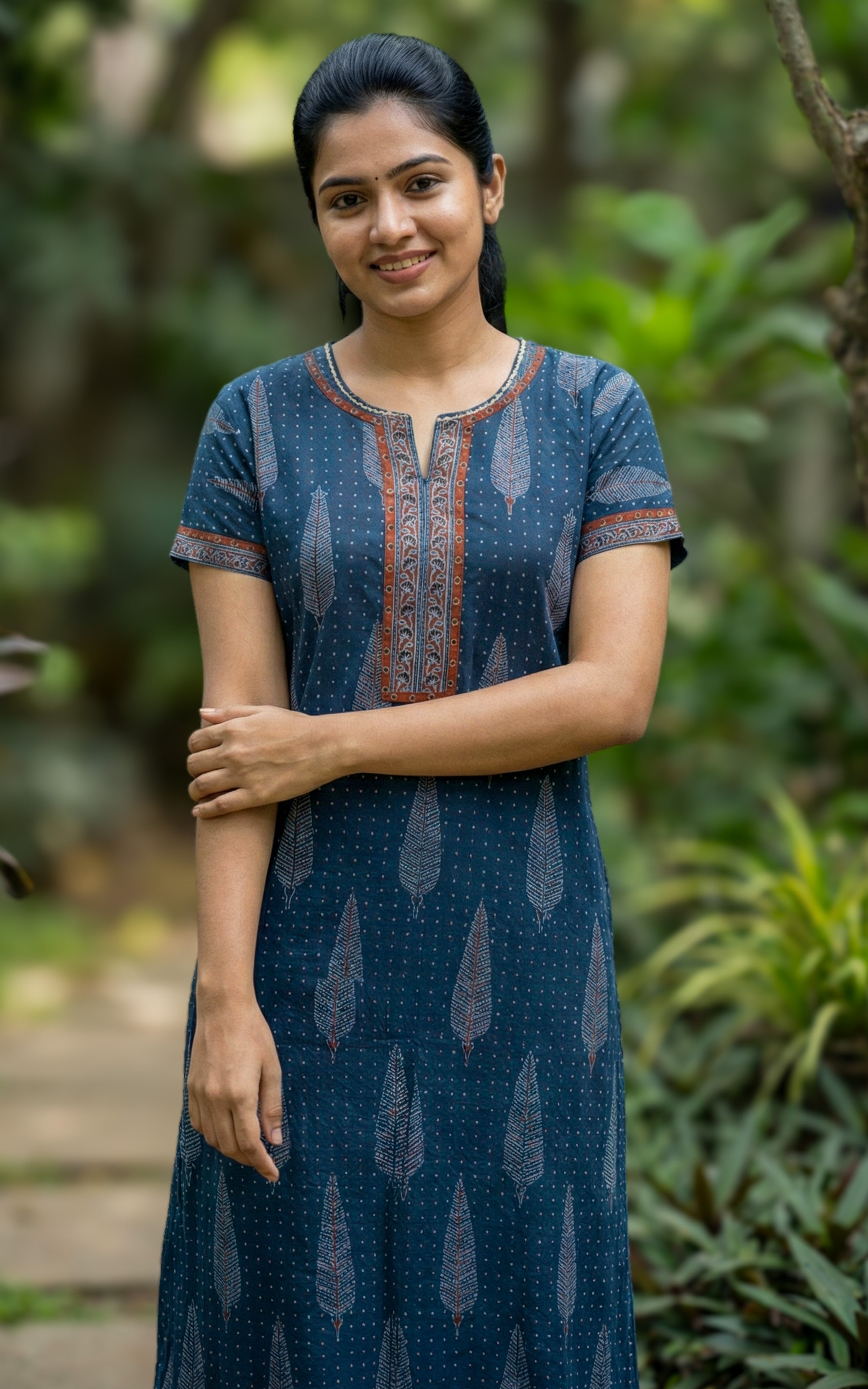 Cotton Straight Fit Nighty-158SR312