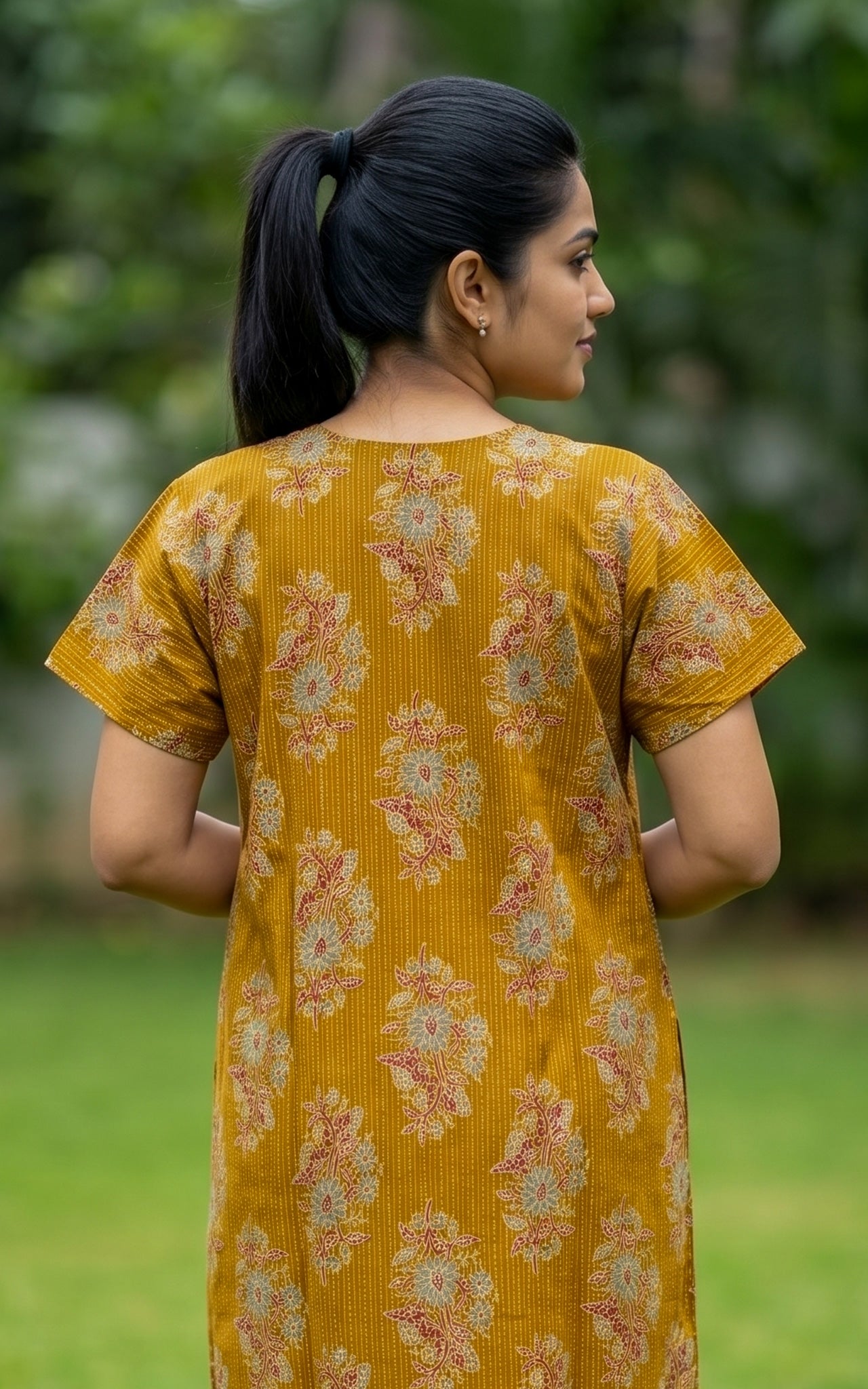 Cotton Straight Fit Nighty-162SS5C