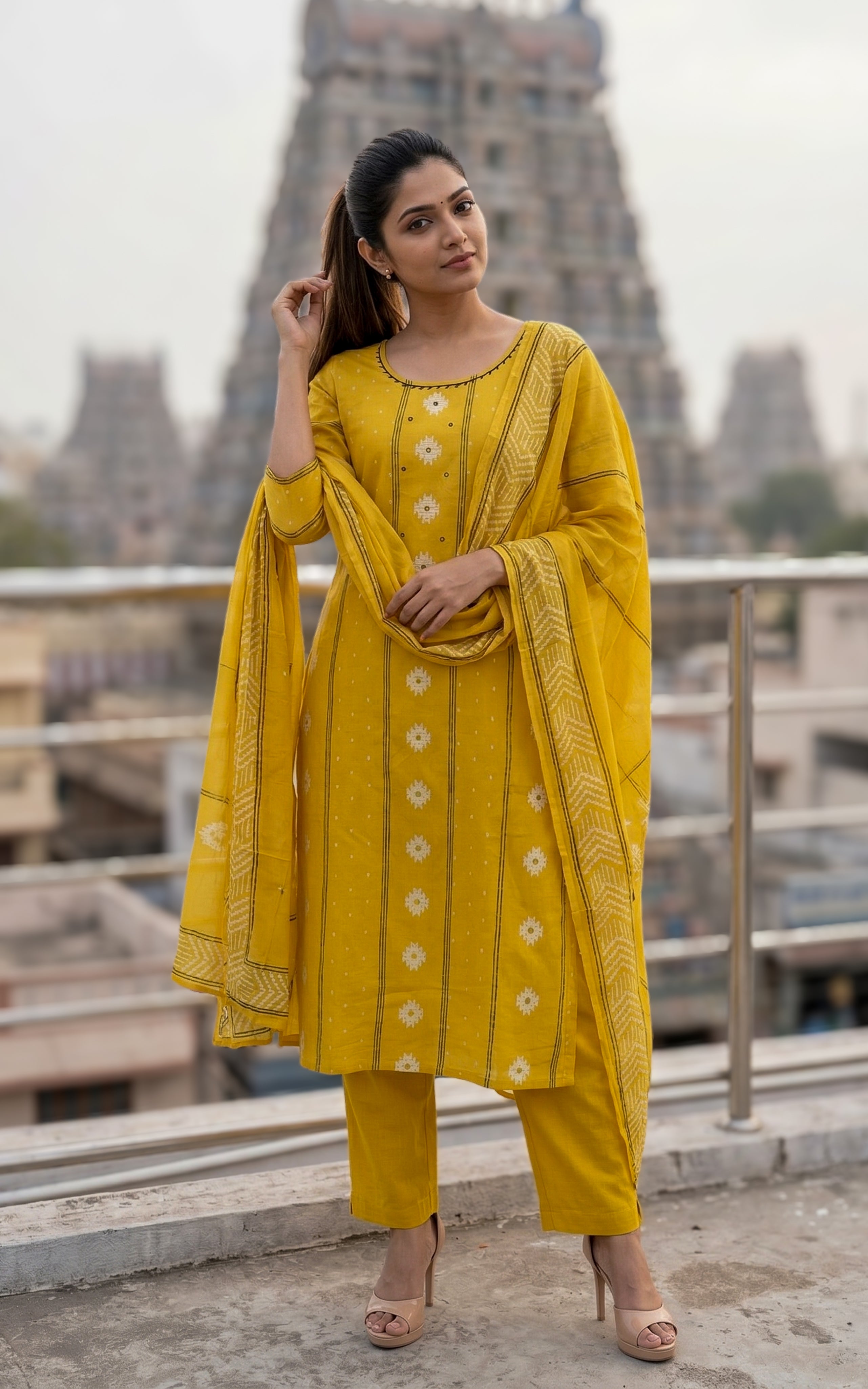 Office wear comfortable cotton kurti with straight pant