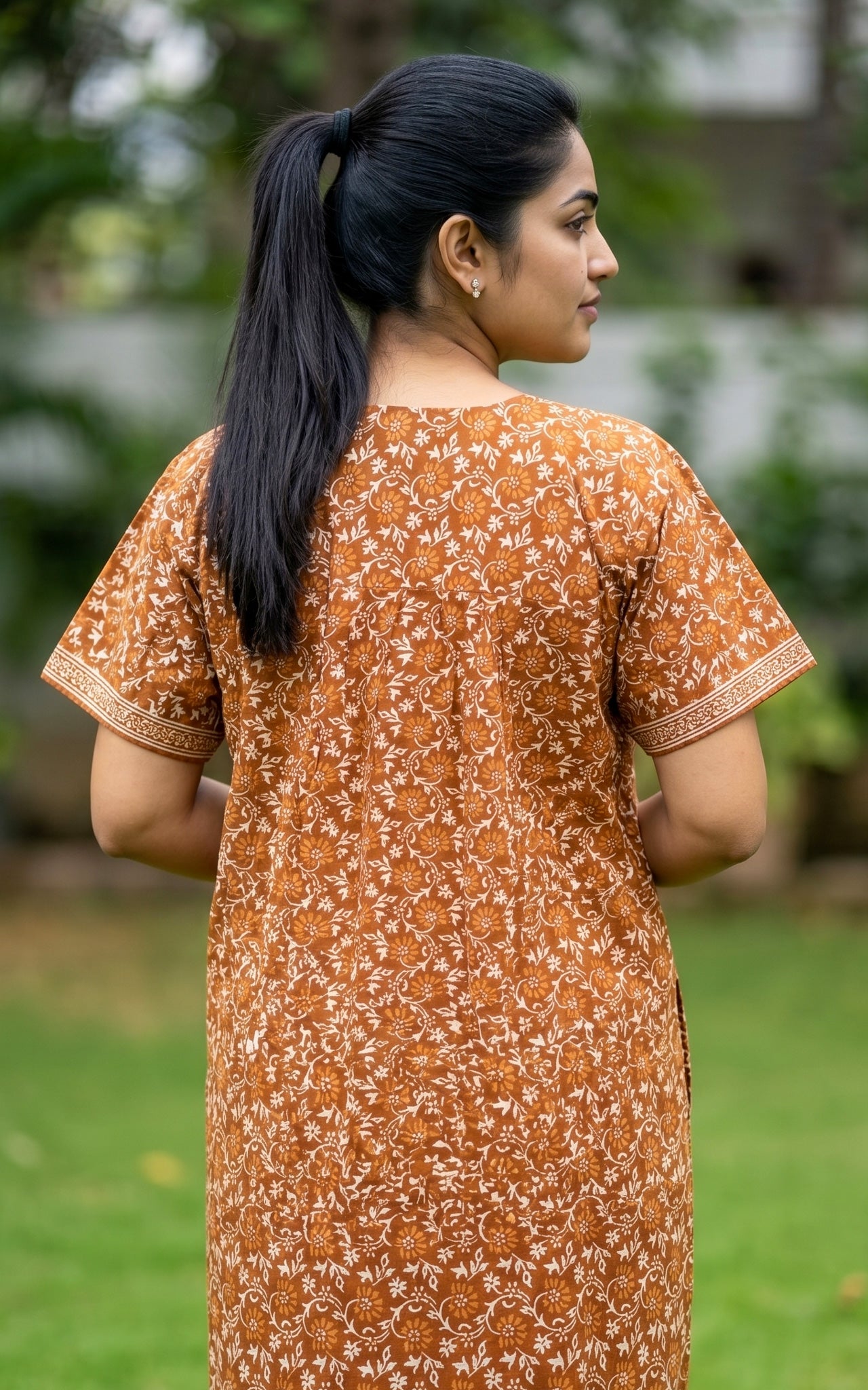 Cotton Straight Fit Nighty-162SS8