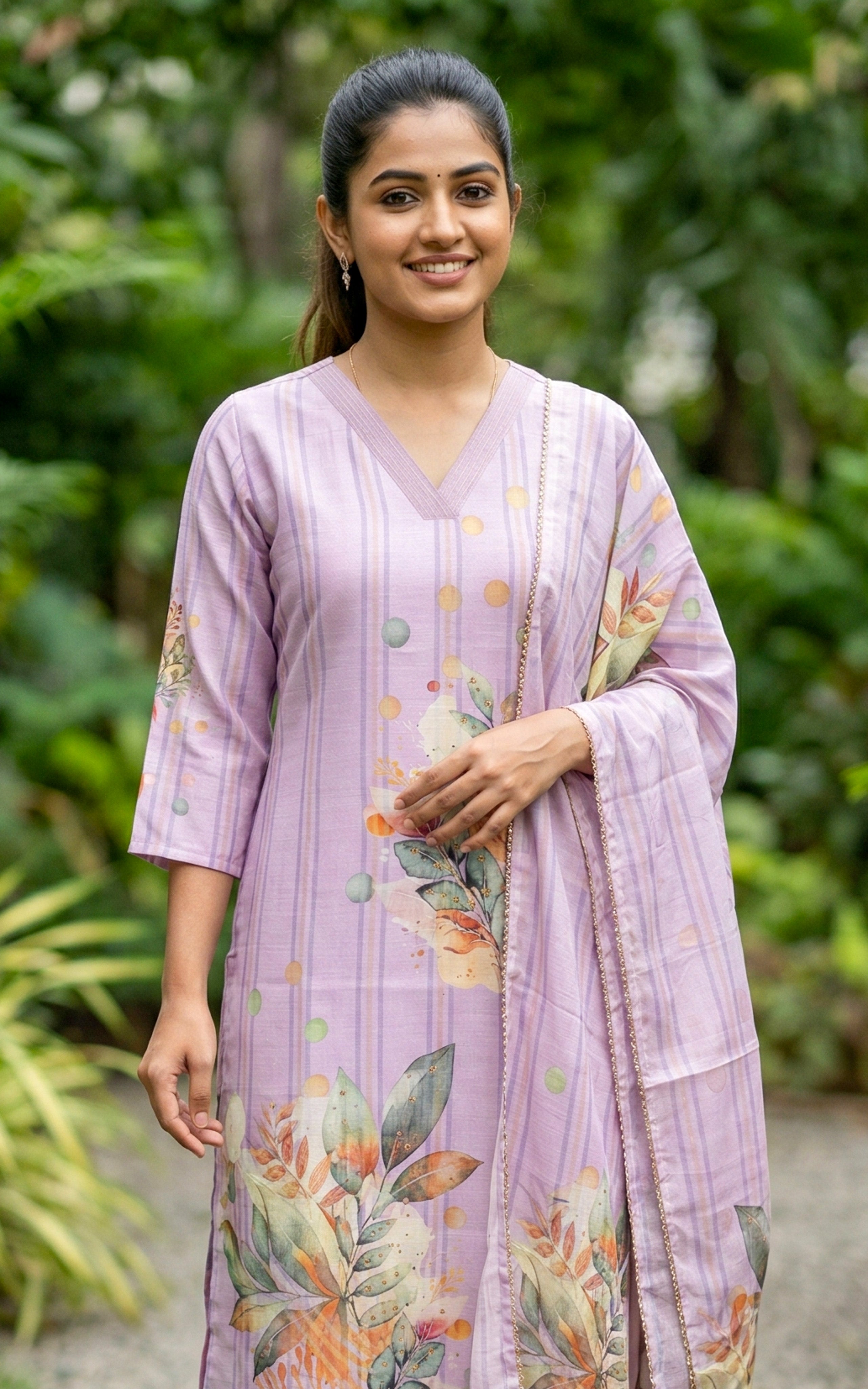 Vinotha B (Kurti+Pant+Dupatta)