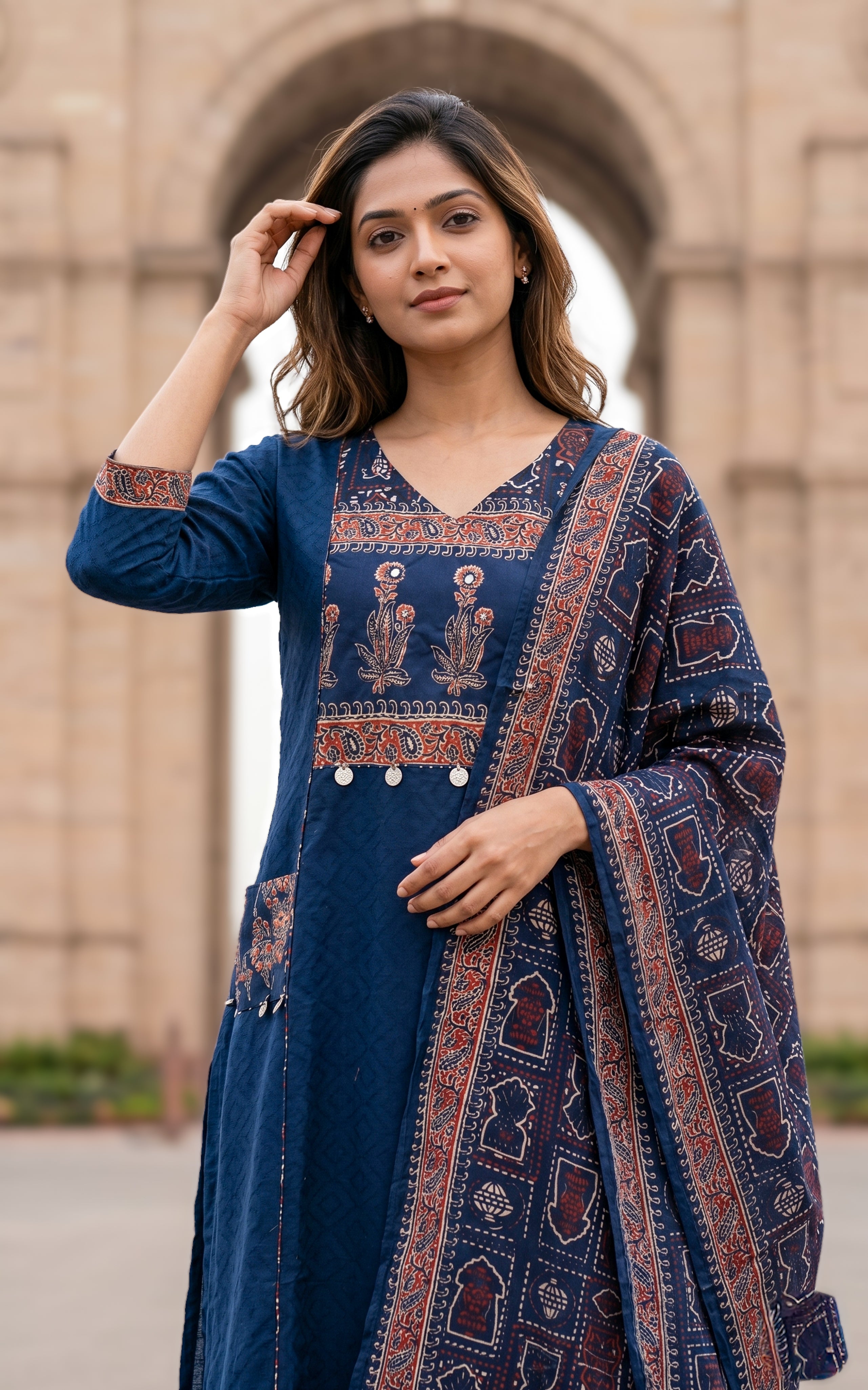 Manikarnika Blue (Kurti+Dupatta)