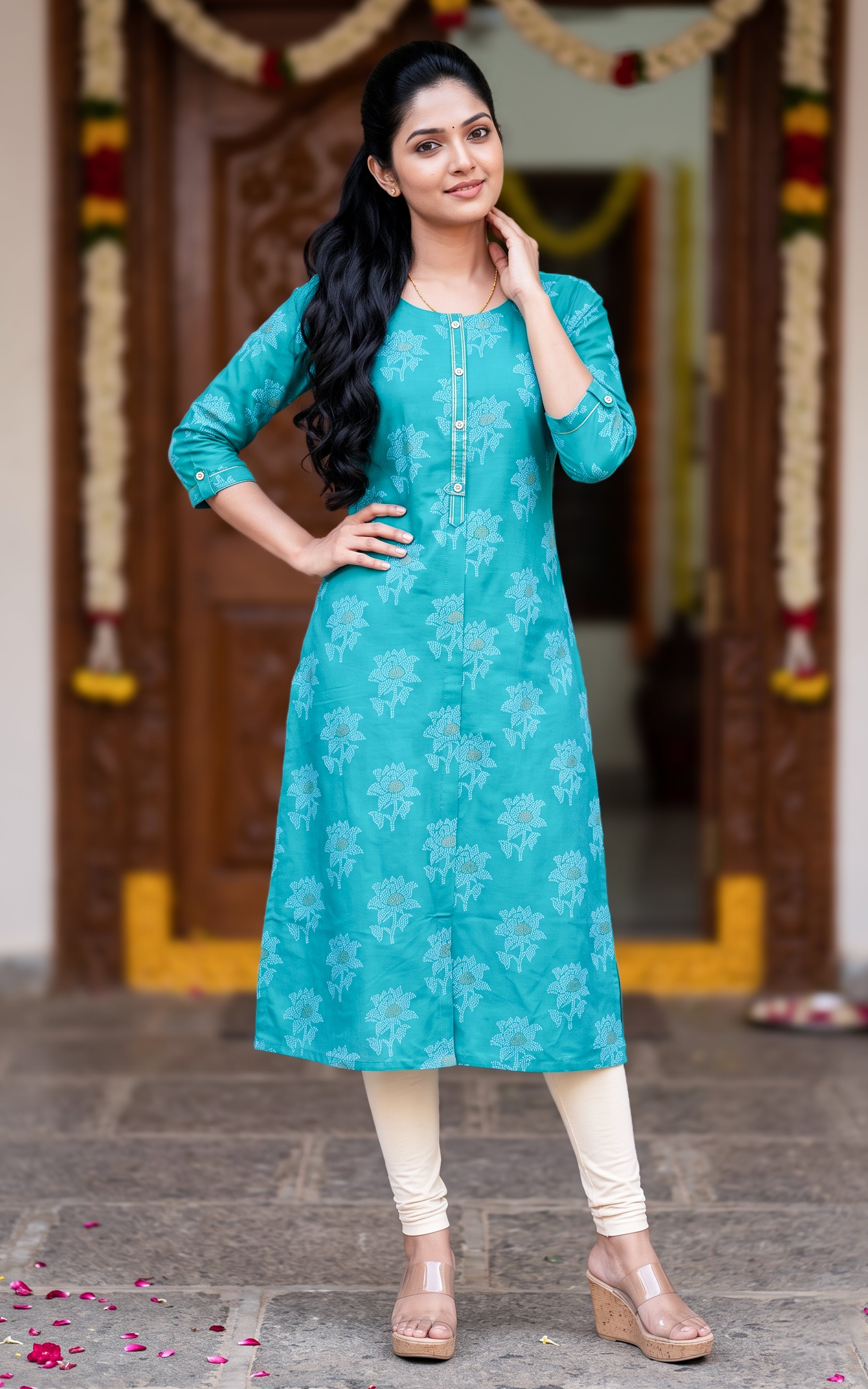 Maivizhi Sea Green