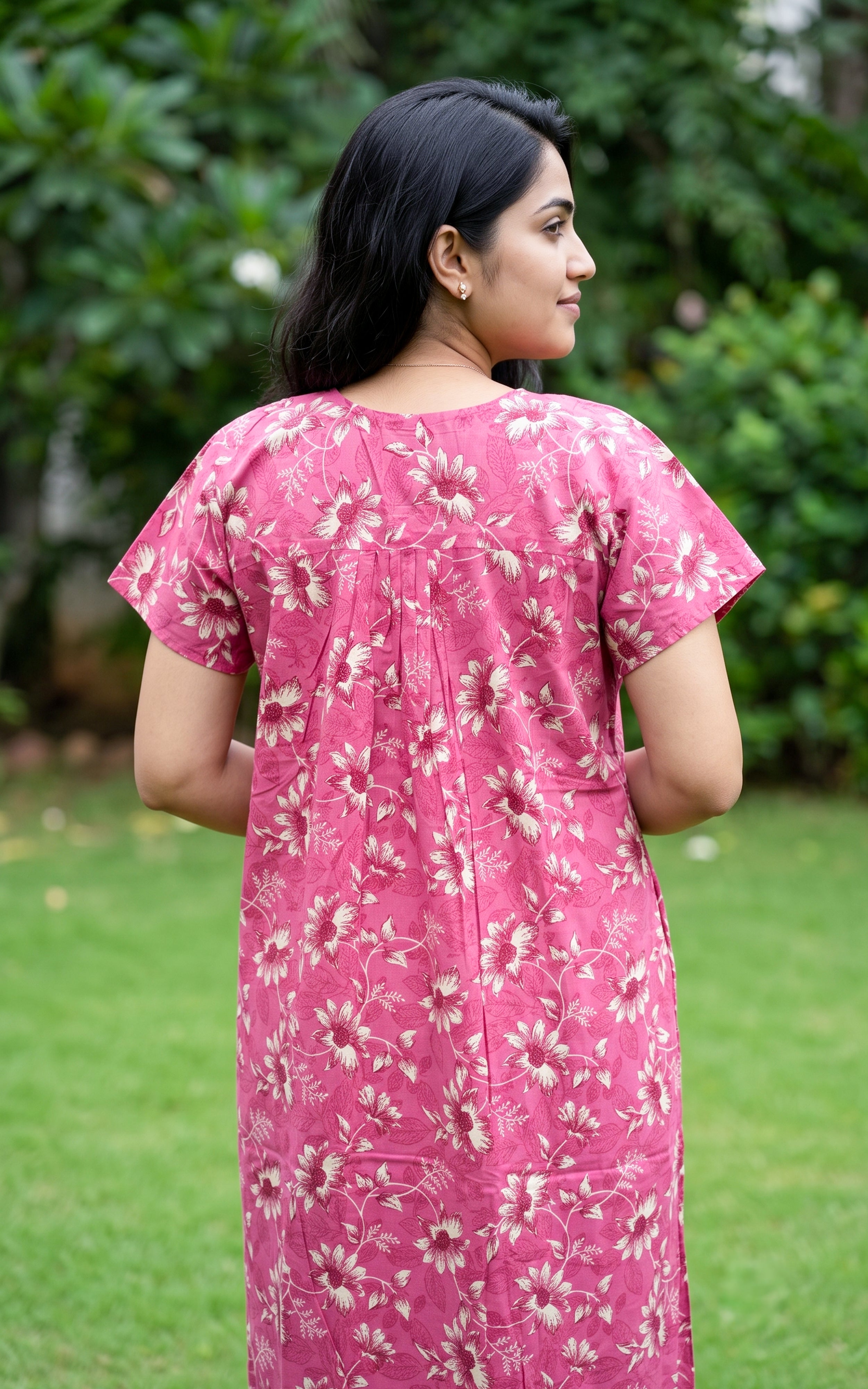 Cotton Straight Fit Nighty-164SS3C