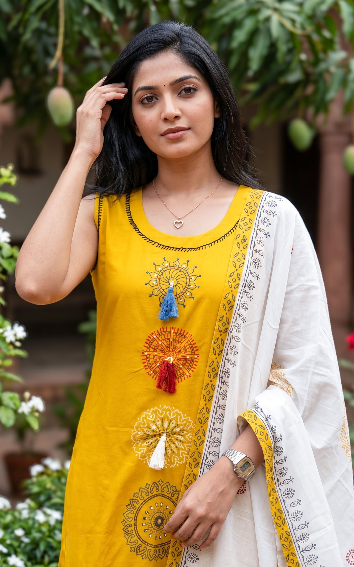 Aurumaya D Handblock (Kurti+Dupatta)