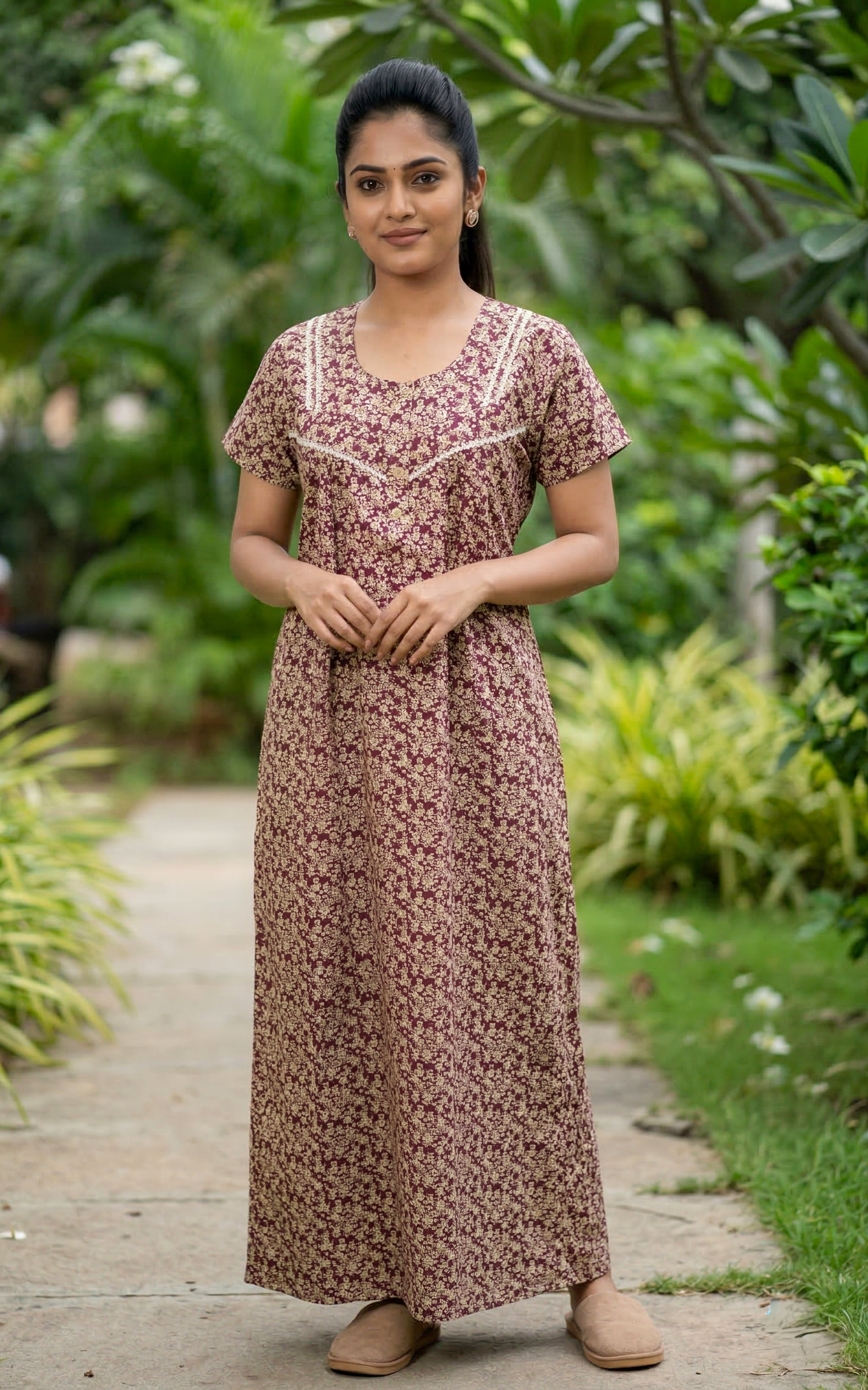 Cotton Straight Fit Nighty-159SS2