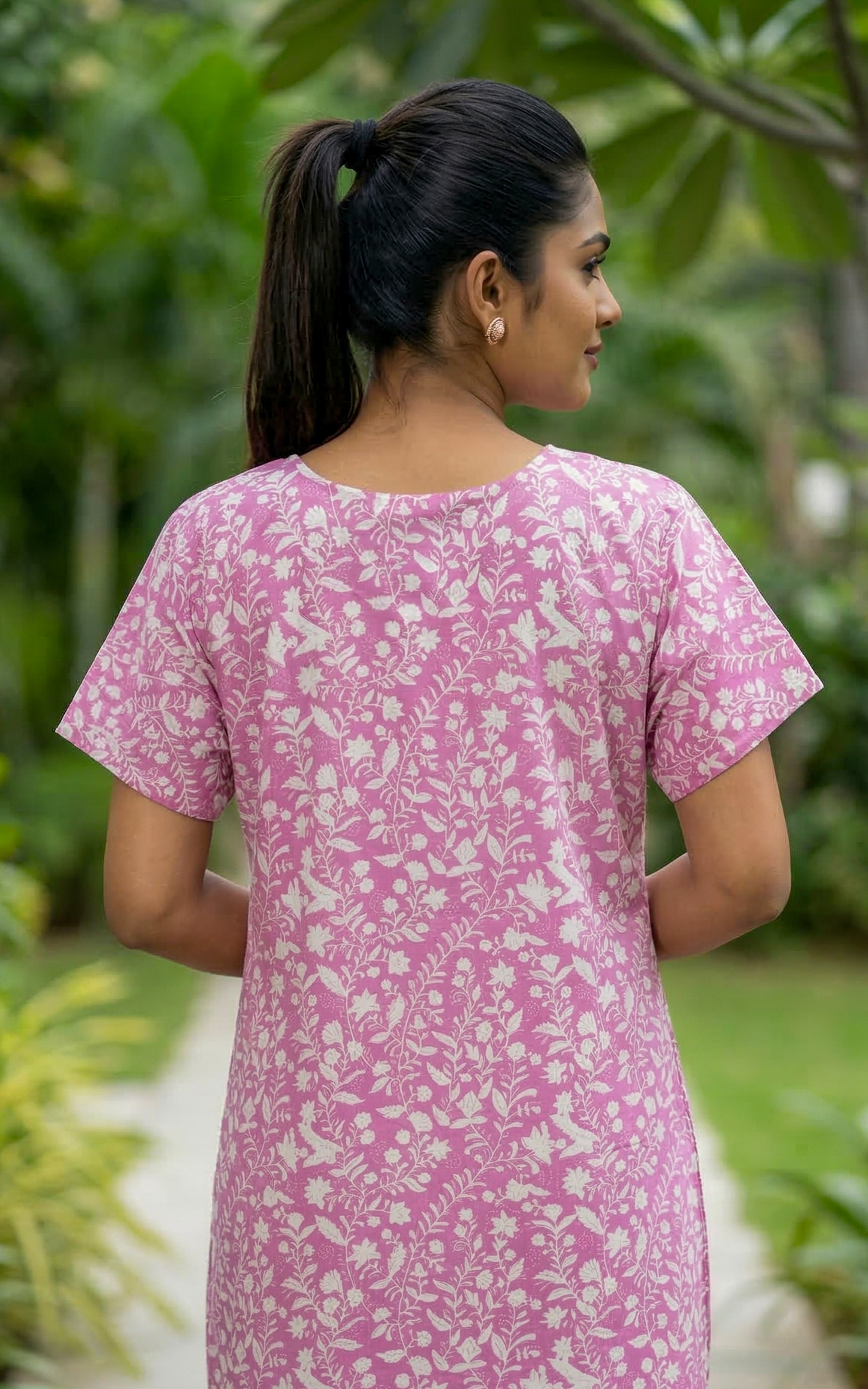 Cotton Straight Fit Nighty-159SS1A