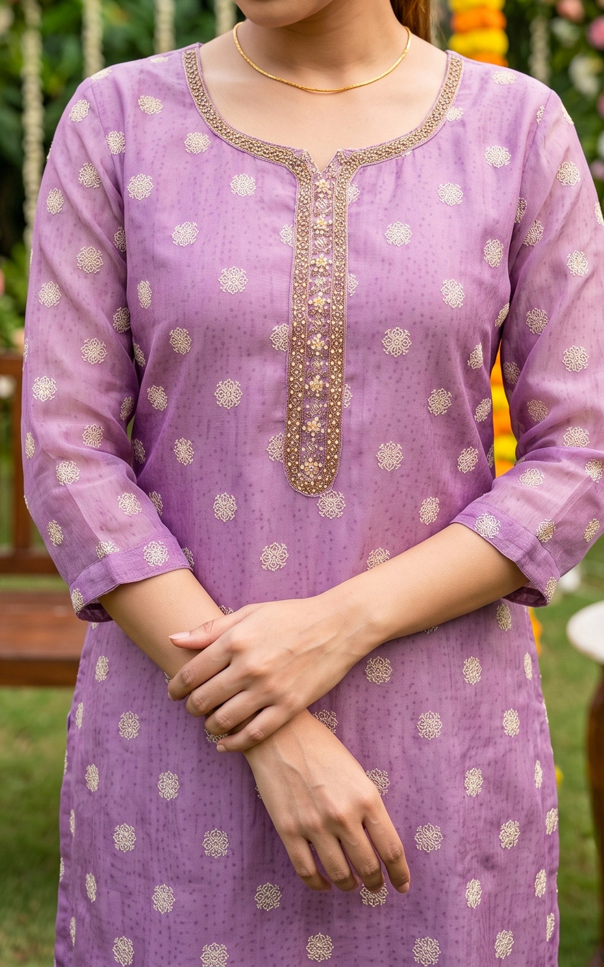 Camila Lavender (Kurti+Pant+Dupatta)