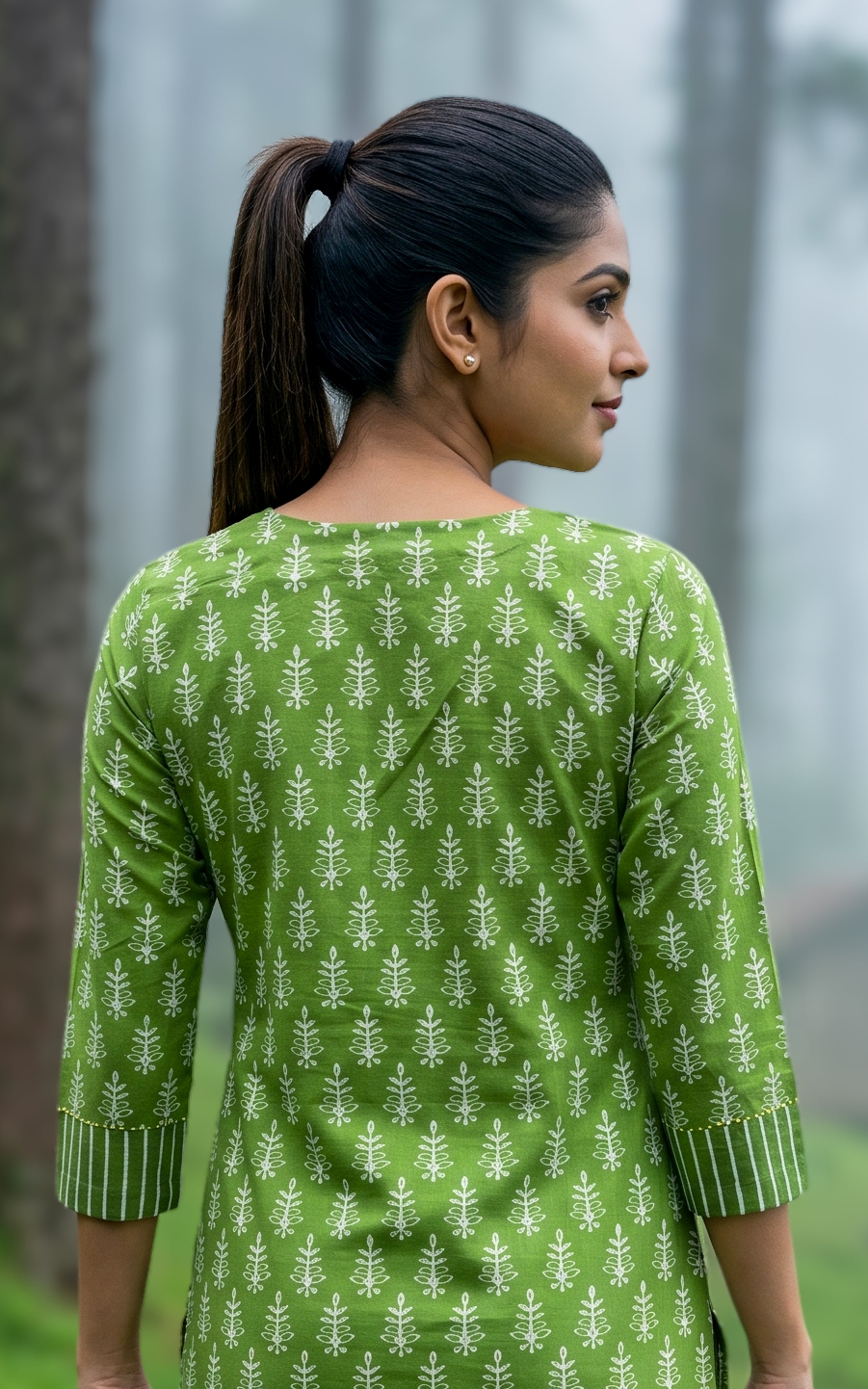 Mrinalini Green (Kurti+Pant+Dupatta)
