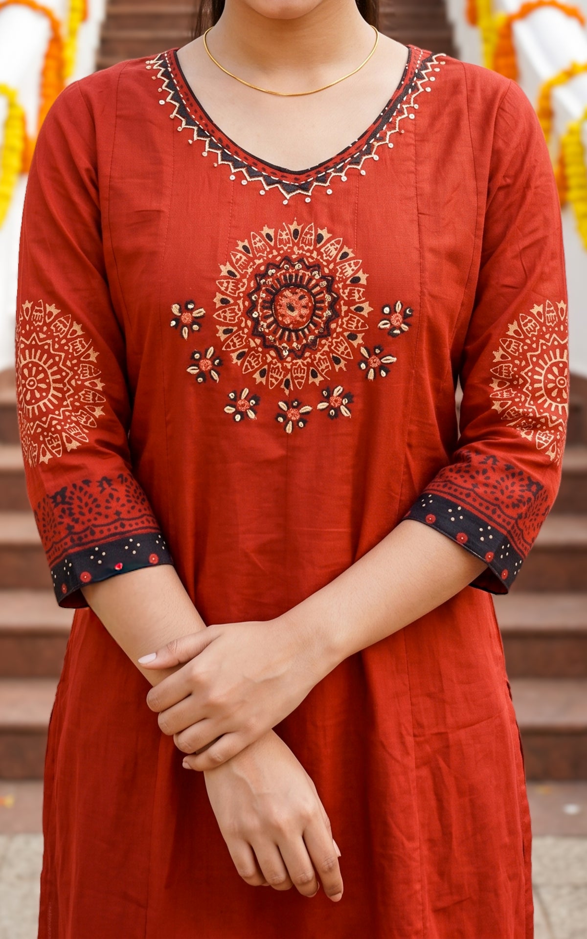 Panithuli Rust (Kurti+Dupatta)